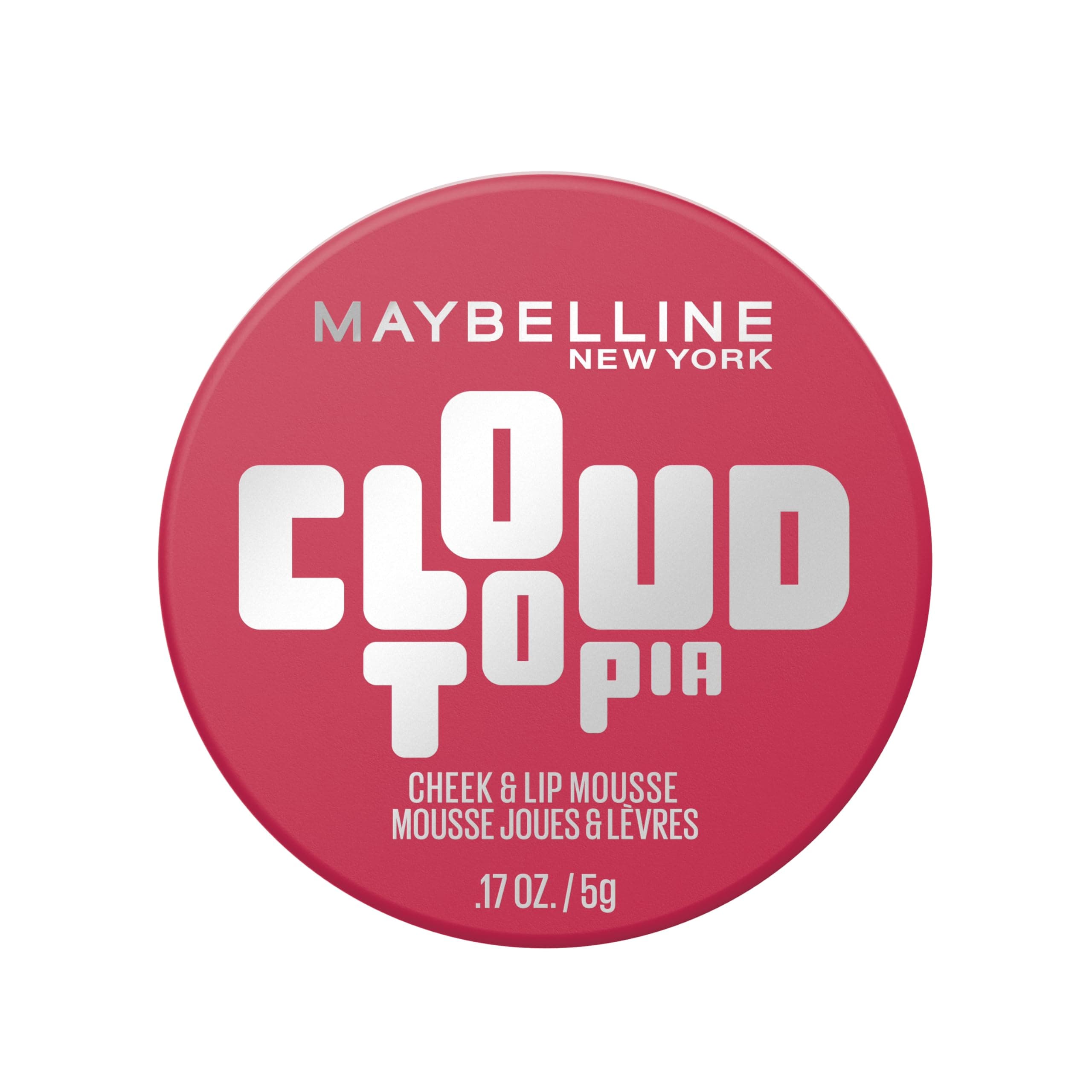 Maybelline New York Cloudtopia Wangen- & Lippen Mousse, 2-in-1 Blush & Lippenfarbe für 14H Halt, Luftig-leichte Textur & mattes Finish, Nr. 02 Ethereal Rouge, 5g