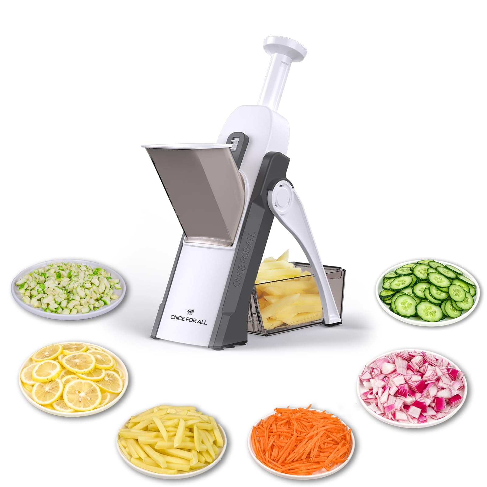 ONCE FOR ALL Mandolina Affettatrice di verdure SupMakin‘s Spessore regolabile Patate Cipolla Chopper Kitchen Chopping Artifact Multifunzionale Cutte
