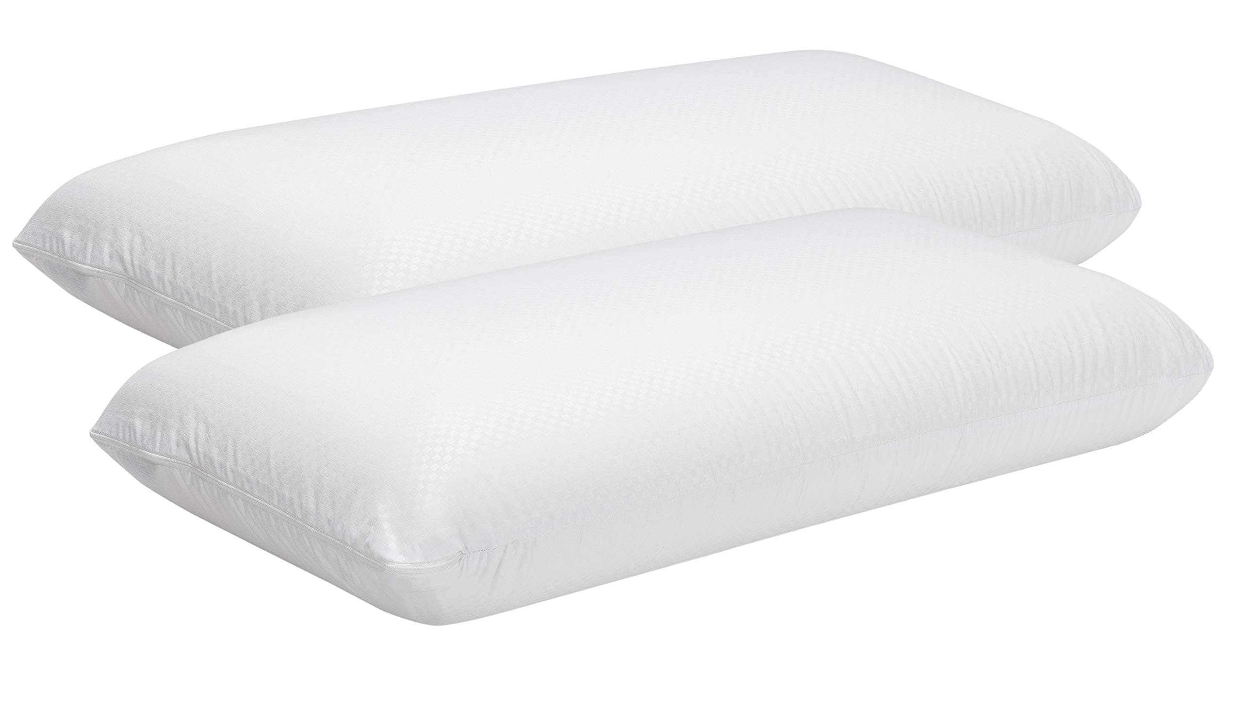 Pikolin Home - Almohada Viscoelástica 75 cm (2 Unidades), de Hotel - Adaptabilidad al Cuello, Hipoalergénica, Firmeza Alta, para Dormir de Lado, Doble Funda, Transpirable y Suave