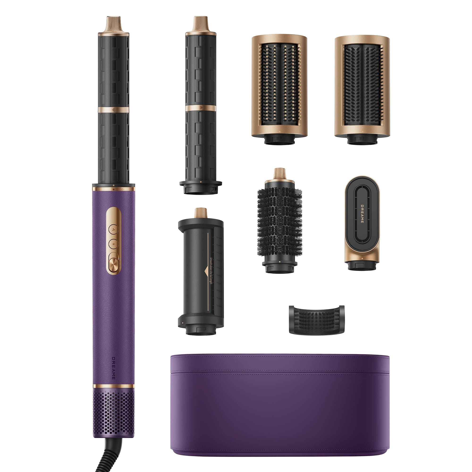Dreame AirStyle Pro 2026 NEW, 7-in-1-Hairstyler, Schnelltrocknend, 2 Lockenaufsätze, Volumen für das Haar, glättende Bürste, Frizz-Reduzierung, Lederset, Airflow-Styling, Magnetdesign