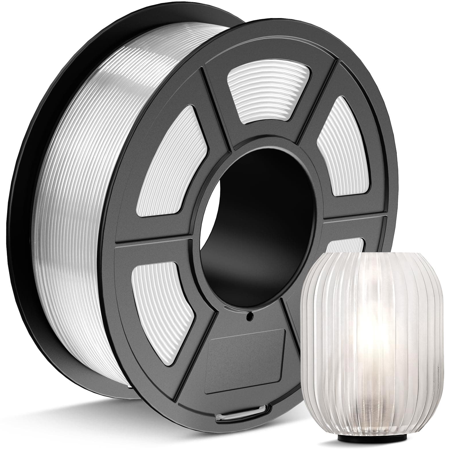 JAYO Filament PETG 1.75 mm Transparent 1.1 kg, Filament d'imprimante 3D PETG à forte ténacité, Précision Dimensionnelle +/- 0,02 mm, Bobine de 1,1 kg (2,4 lb) pour la plupart des imprimantes 3D FDM