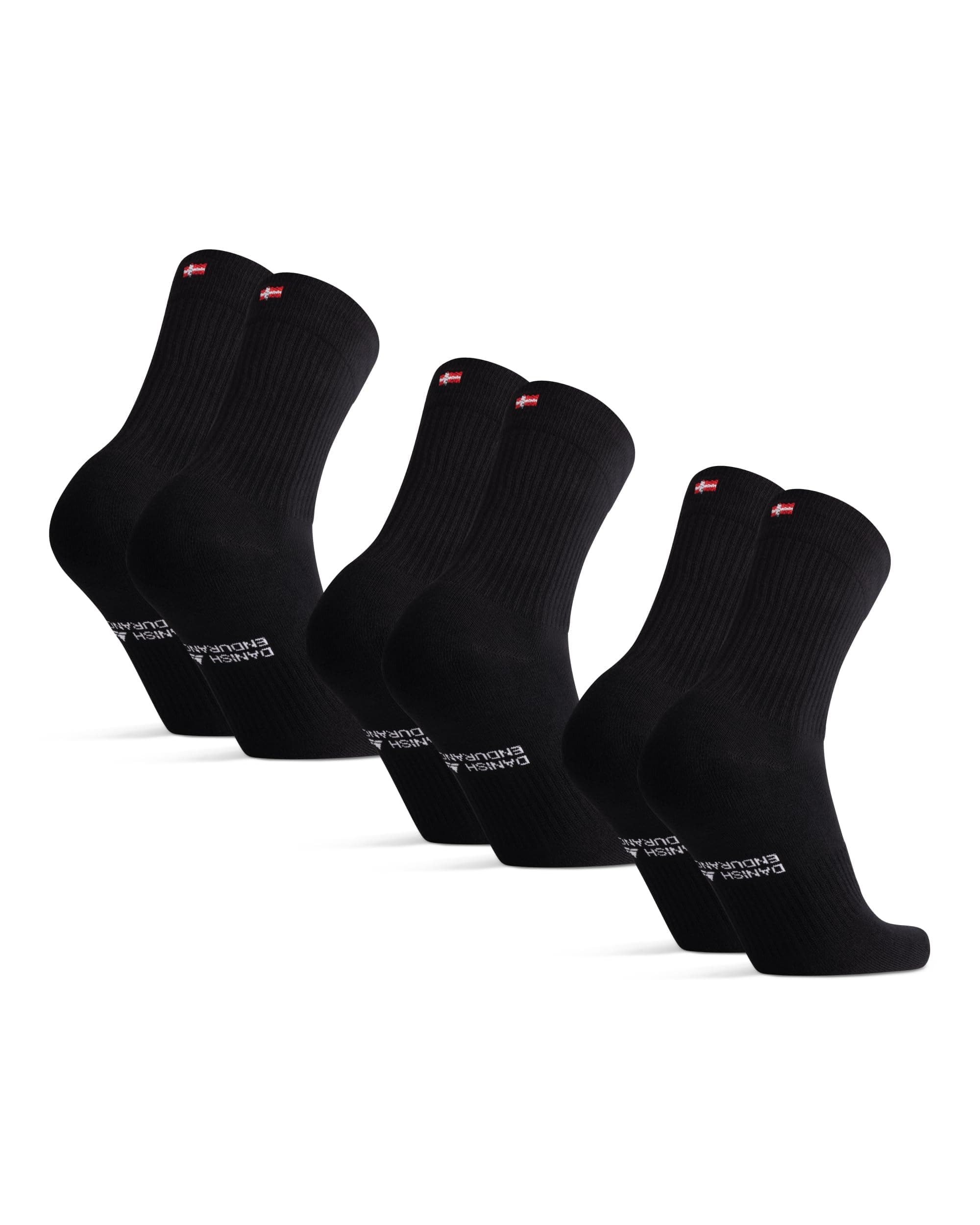 DANISH ENDURANCE Calze Tennis Unisex, Calzini Cotone Uomo e Donna, Sportivi e Traspiranti, 3 o 6 Paia
