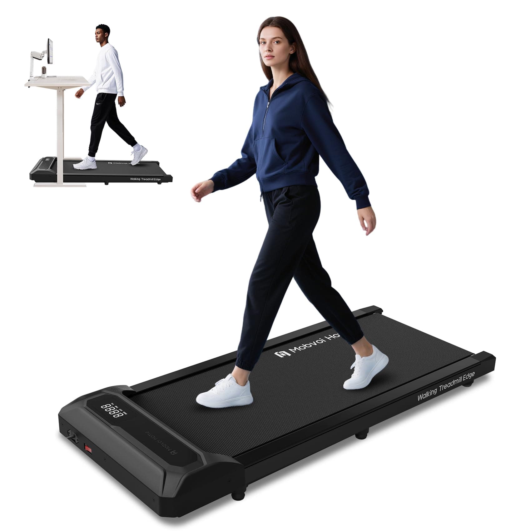Mobvoi Desk Walking Treadmill - Portable and Compact for Home/Office, with Remote Control, Supports 120 kg, Adjustable Speed 2-6 km/h