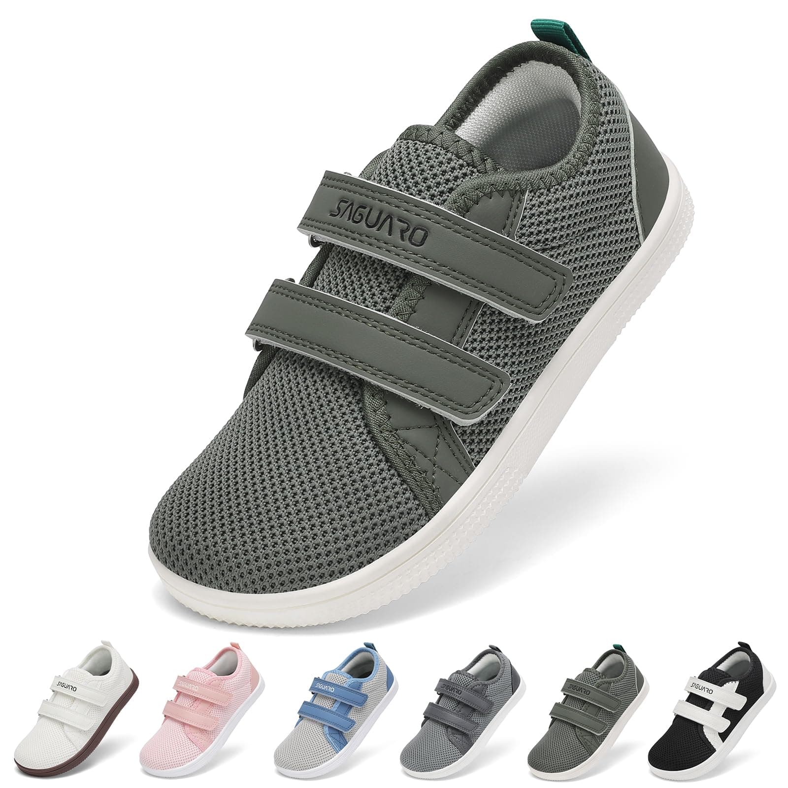 SAGUARO Zapatillas Barefoot Niños Calzado Deportivas - Puntera Ancha & Zero-Drop Sole para Adecuado Colegio y Causal,Gr.25-35