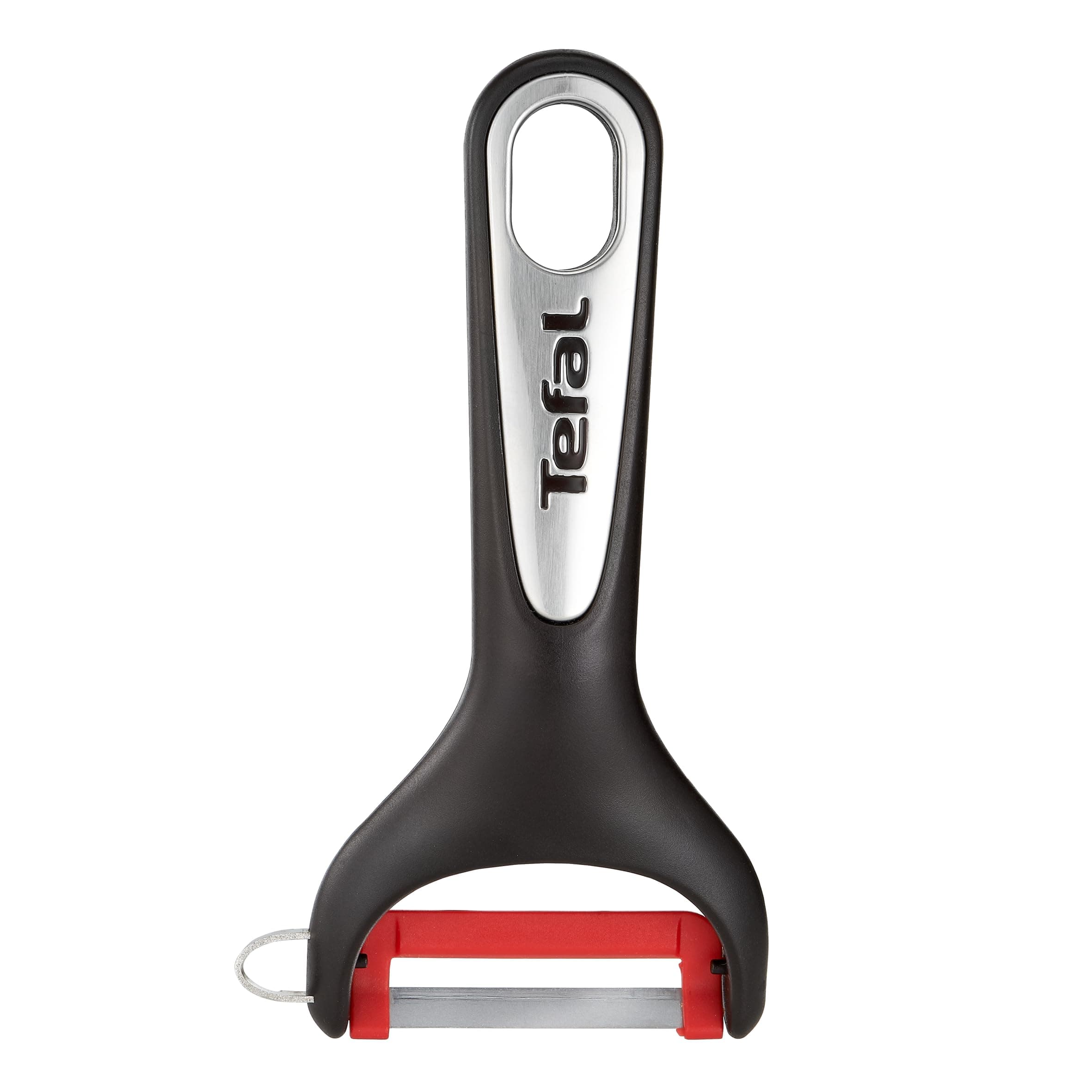 Tefal Ingenio K20718 Gemüseschäler | Premium Küchenutensilien für vielseitige Kochbedürfnisse | 22 cm | Kunststoff | Rot/Schwarz, 22.1 x 9.2 x 2.85 cm