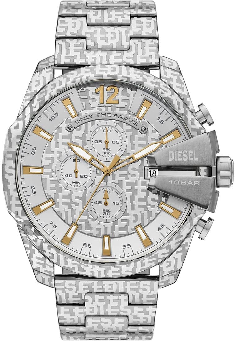 Diesel Chief Series orologio da uomo, movimento cronografo con cinturino in silicone, acciaio inossidabile o pelle