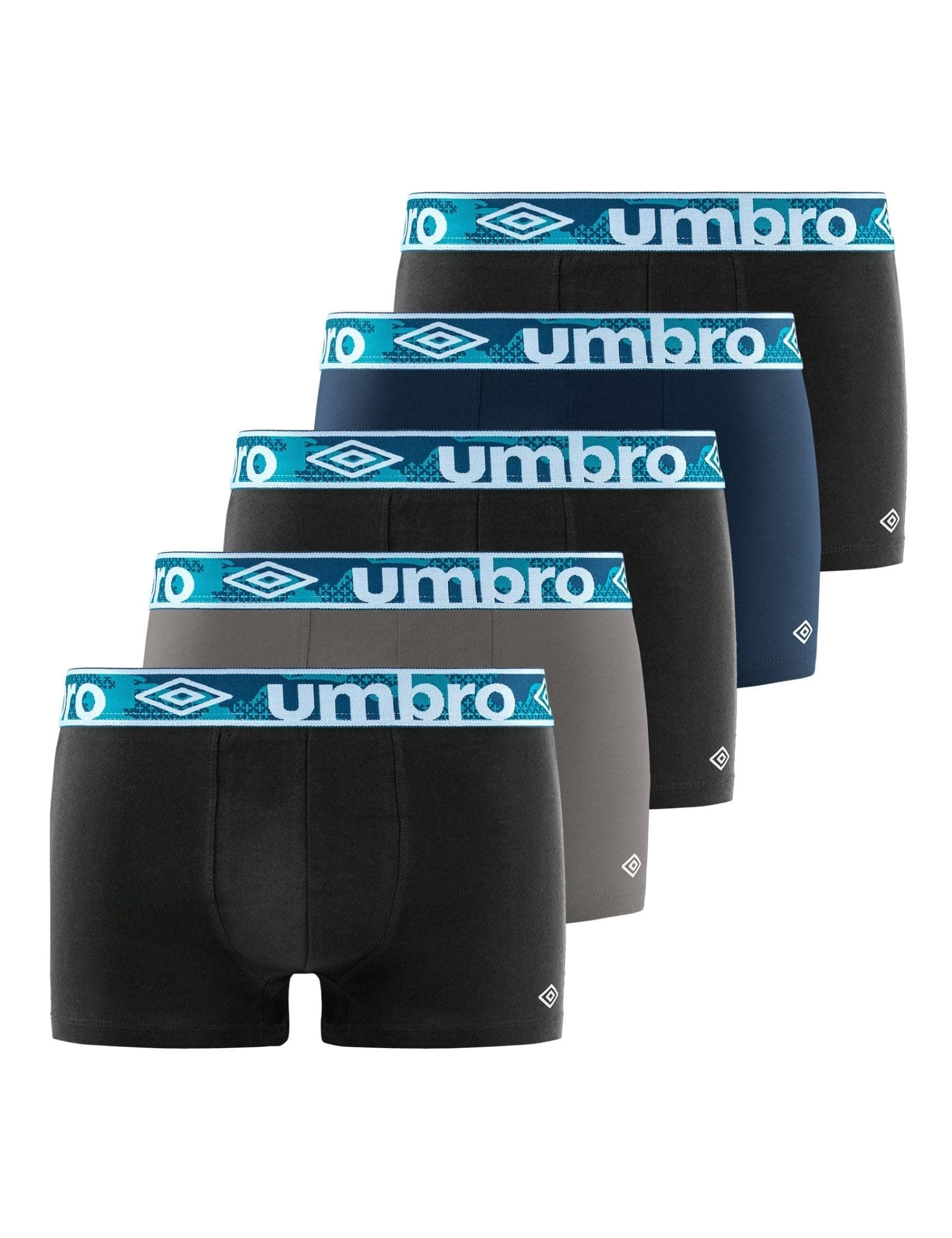 Umbro Calzoncillos Hombre Boxer 100% Algodón, Ropa Interior Hombre, Sostenible, Natural (Lote de 5)