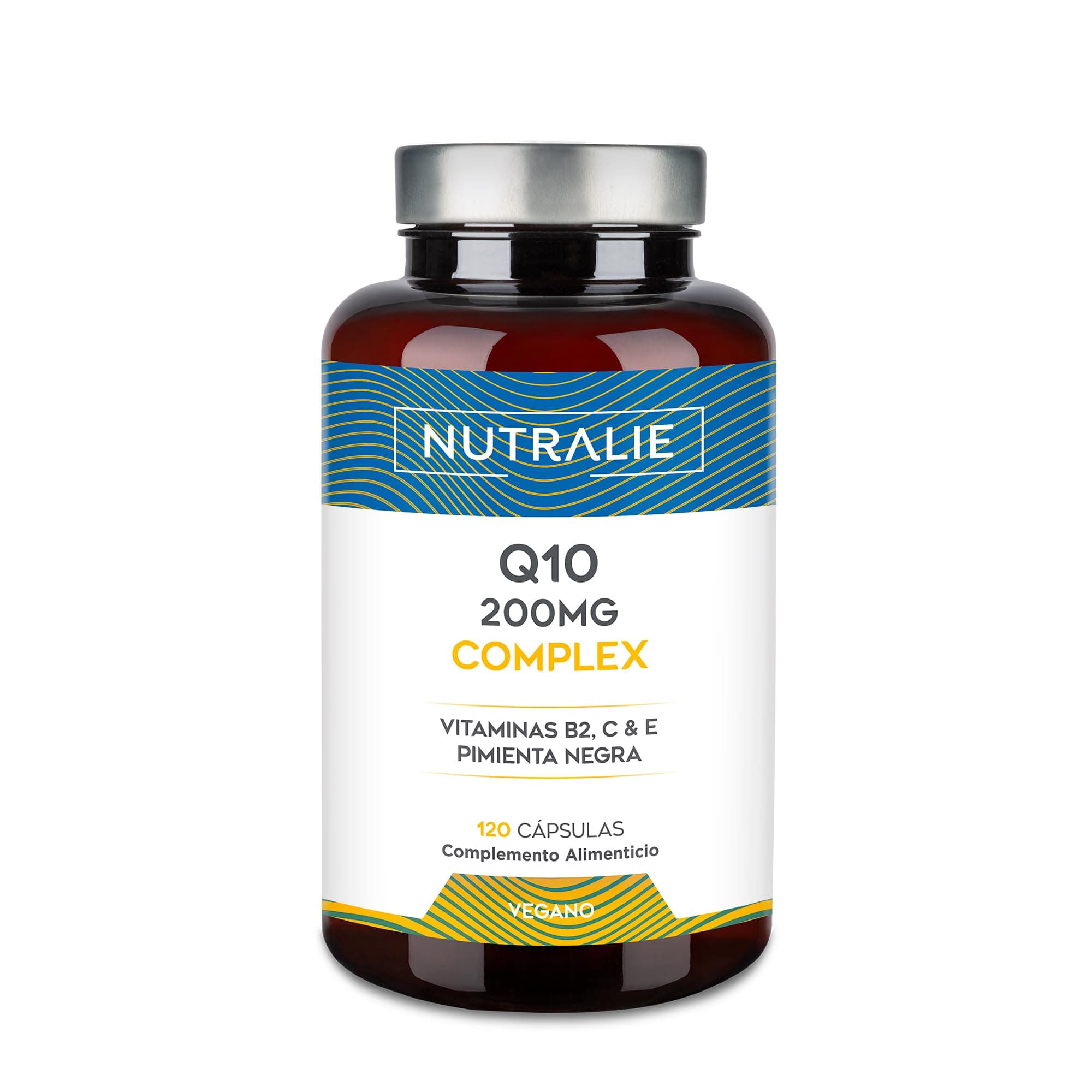 Coenzima Q10 Complex 200mg - Antioxidante - Sistema Inmune | Coq10 Pimienta Negra, Vit C E Ubiquinona Coenzyme Q10, 120 Cápsulas Nutralie