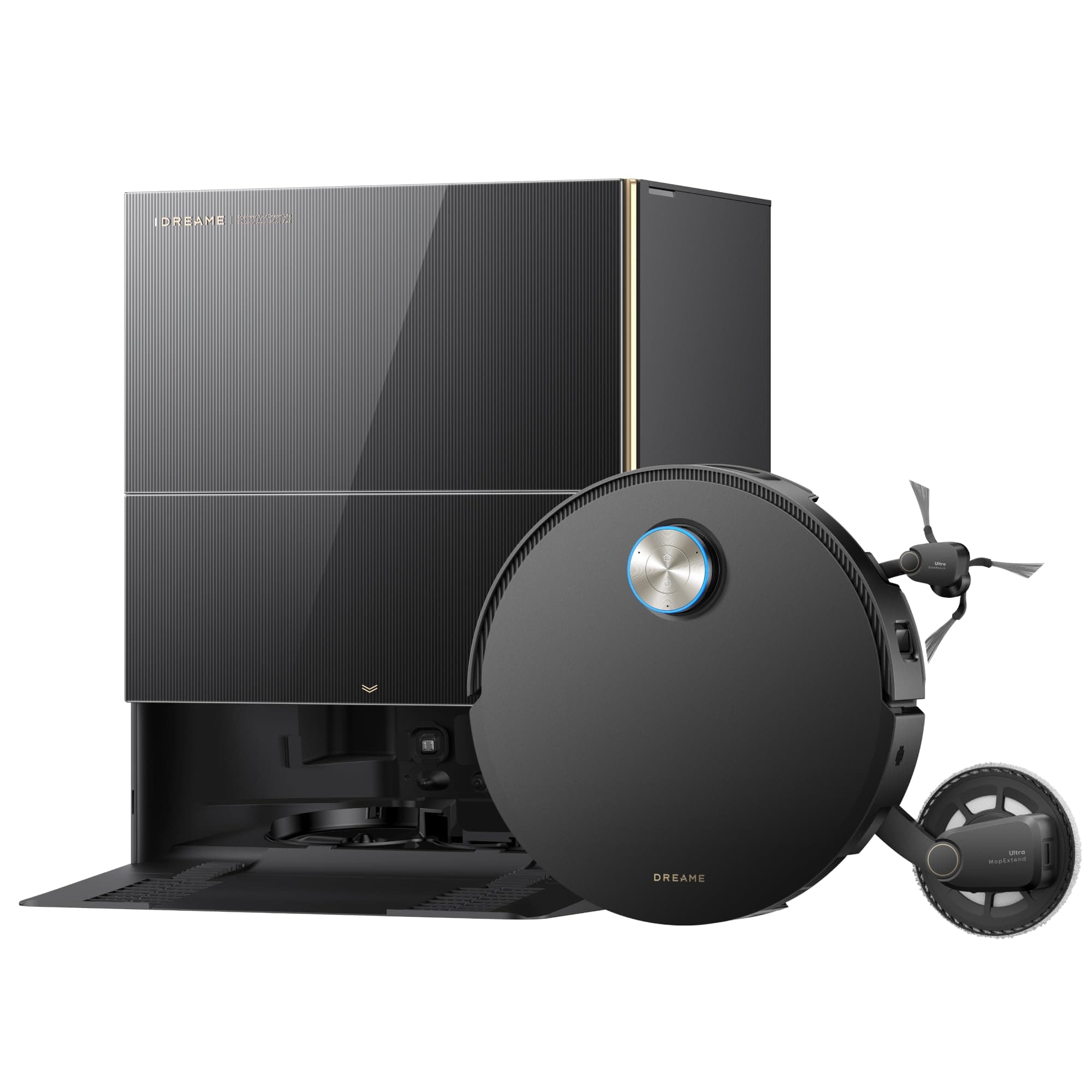 dreame X60 Pro Ultra Complete Saugroboter mit Wischfunktion, 42 000 Pa, Dual UltraExtend Arm, Zwei KI-Kameras, Hindernisüberqu. (10 cm), Auto-Entl., Mopp-Selbstreinigung (100 °C)
