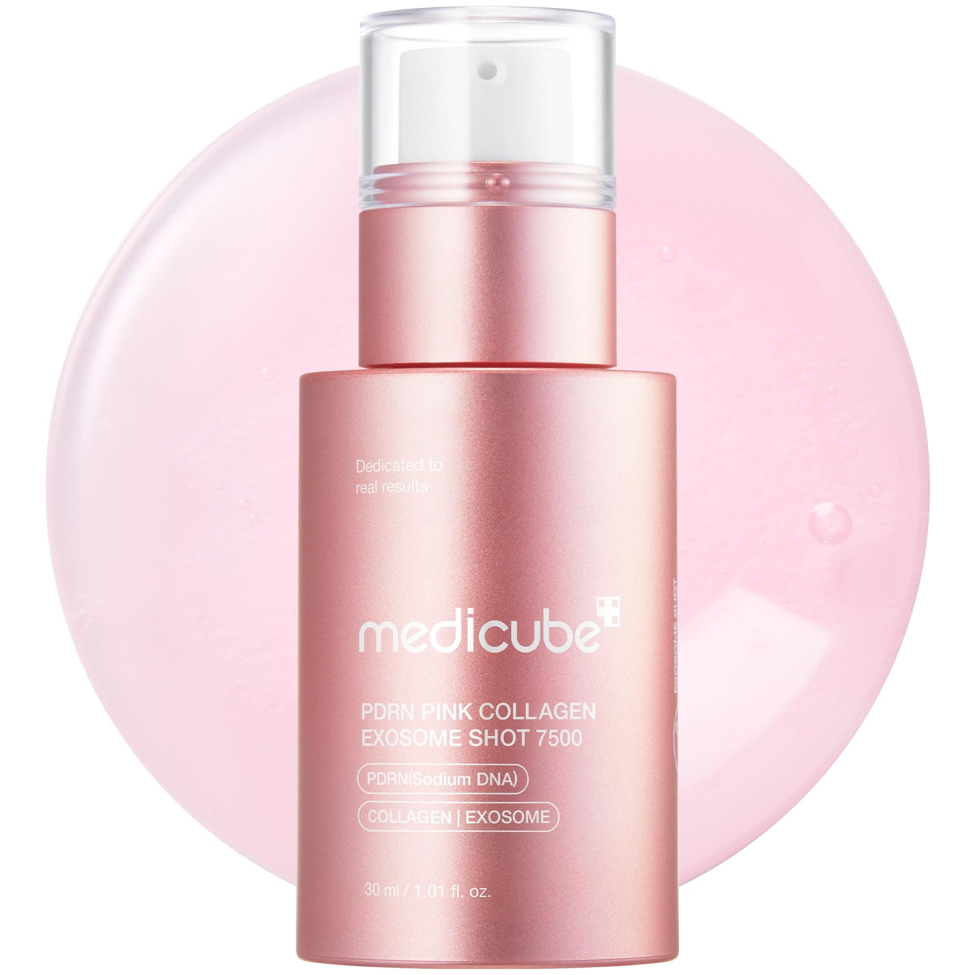 medicube PDRN Collagen Exosome Shot Serum 7.500 PPM 1, Siero Booster Con Exosome, DNA Spicule Per Texture E Pori, Salmon, Pink, 01 Fl.oz