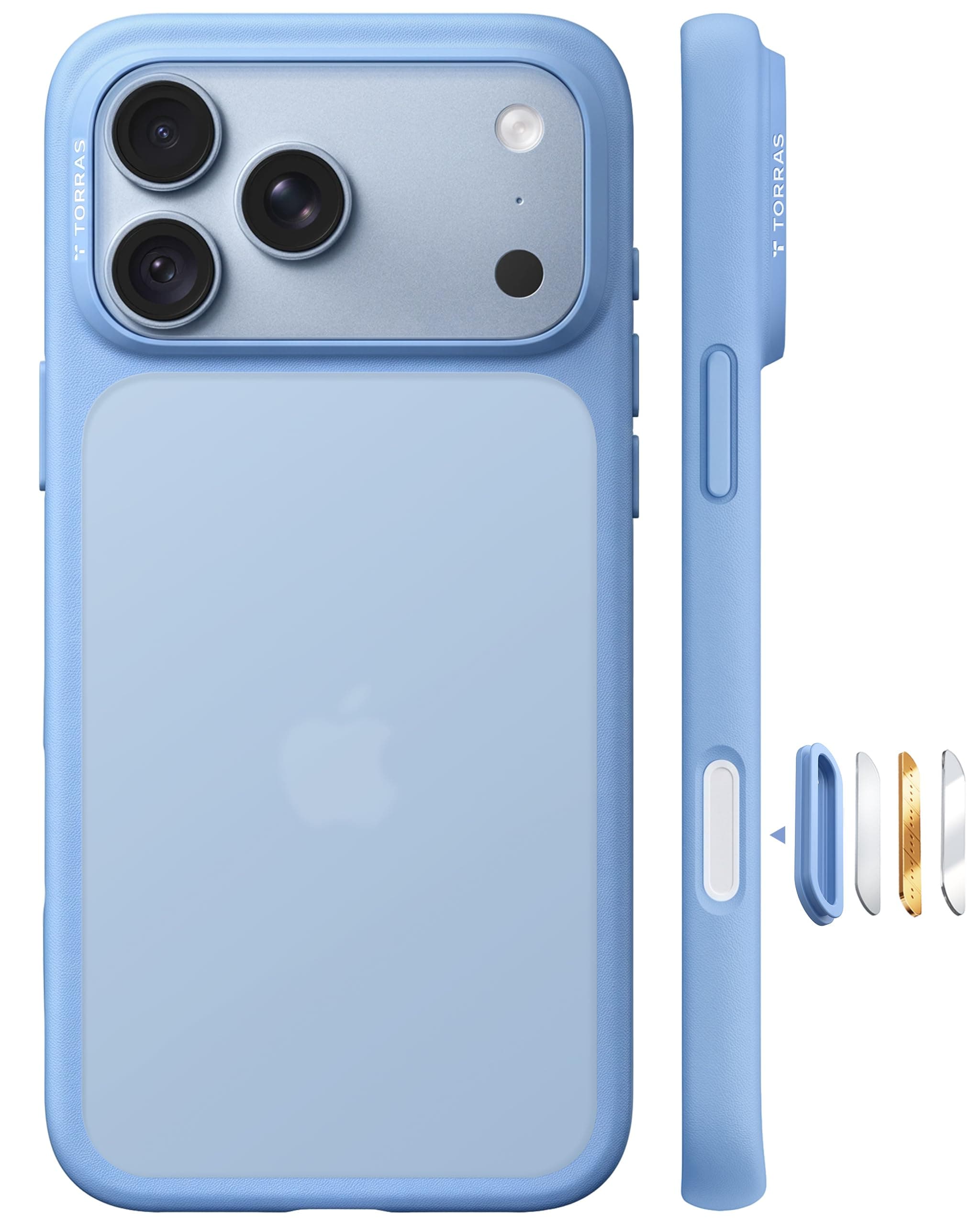TORRAS Guardian für iPhone 18 Pro Hülle, Militärschutz Case, Matt Hellblau | 360°-Airbagschutz, verstärkter Stoßschutz, kratzfest & langlebig, samtweiche Haptik, Handyhülle für iPhone 18 Pro Case