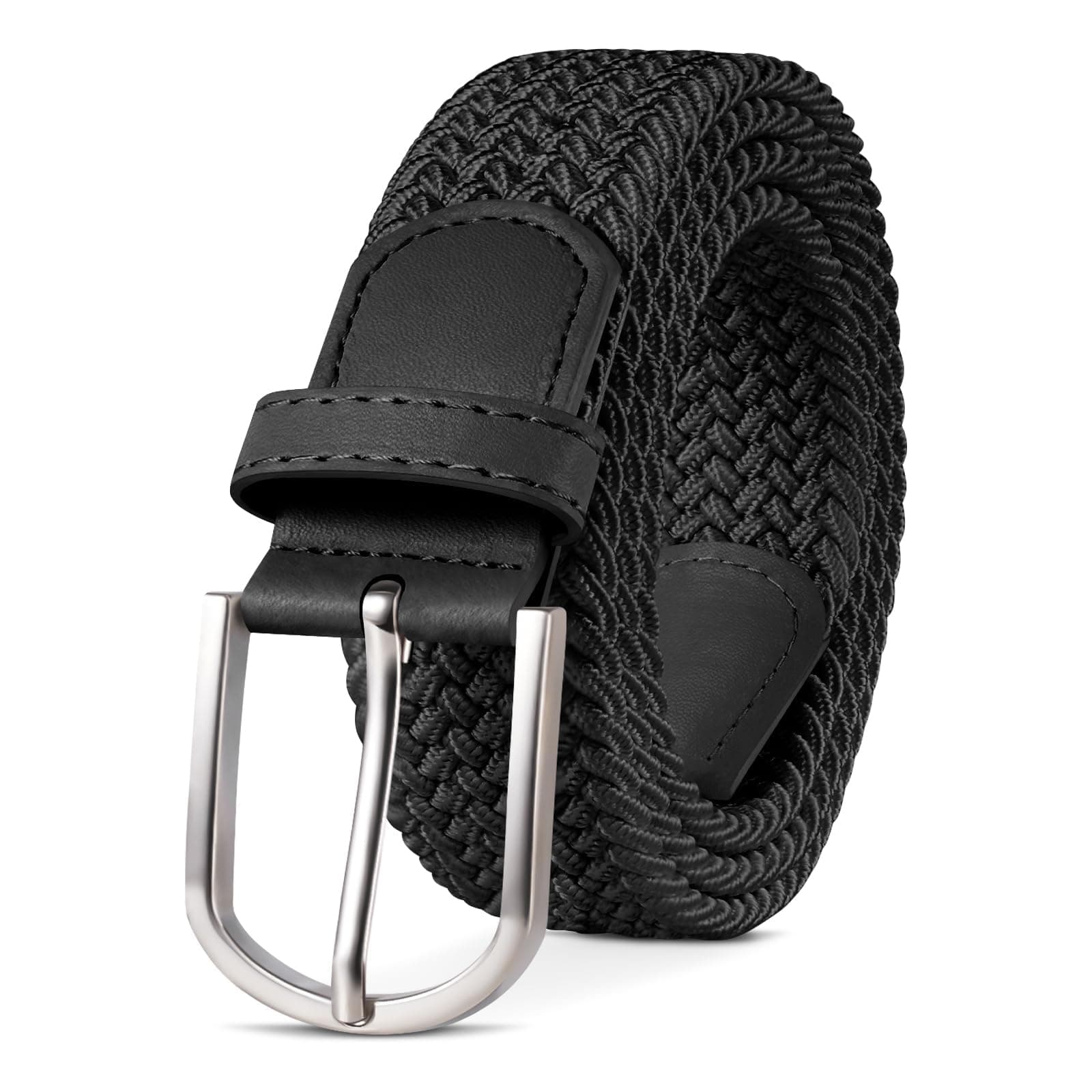 TANGCHAO Unisexe Tissu élastique Ceinture Élastique Tressée Stretch Belt Ceinture Étirable Pour les Hommes et les Femmes Plusieurs Couleurs