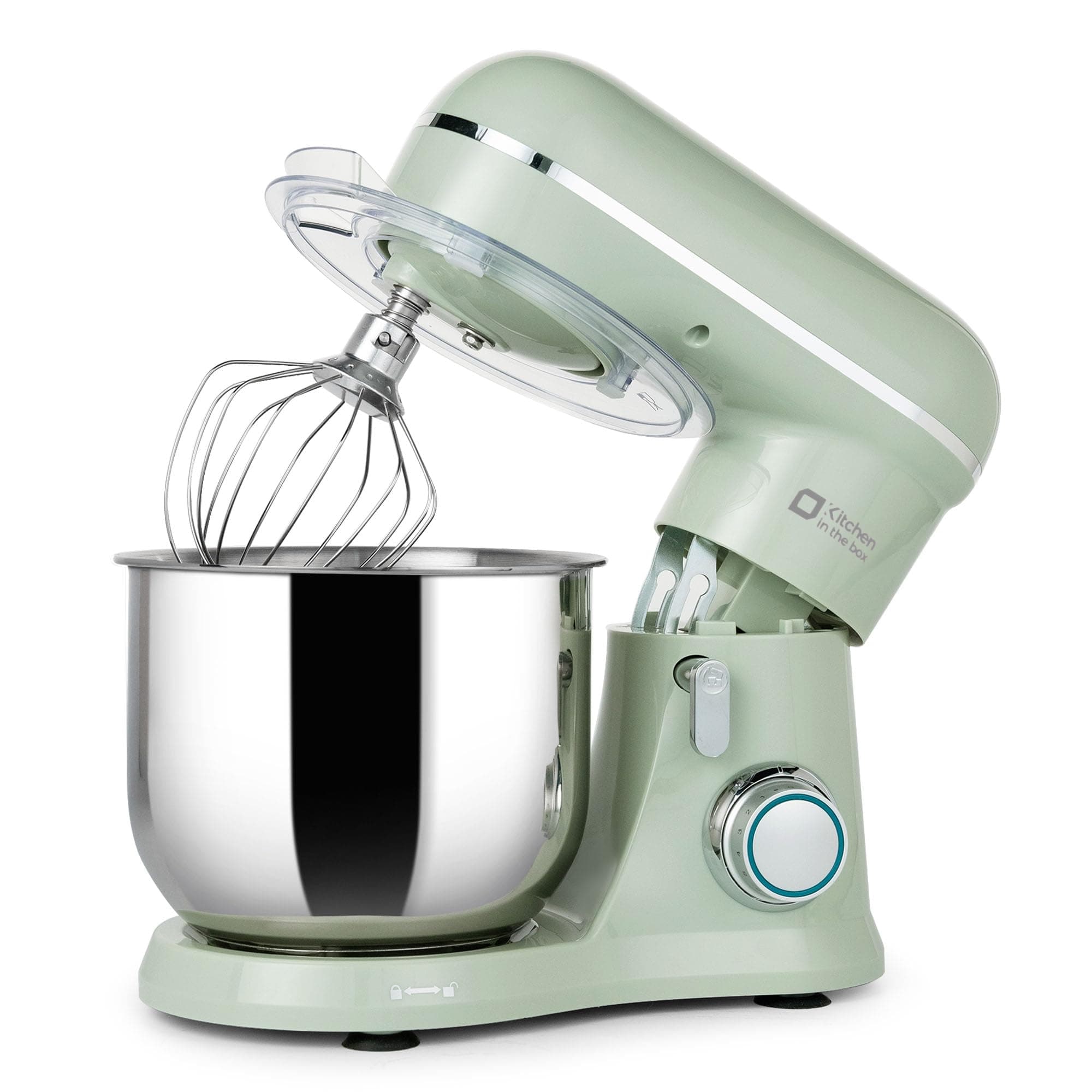 Kitchen in the box Batidora Amasadora Mini 3.5L, Amasadora Pan y Repostería 800W, 10+ Velocidades con Pulso, Robot de Cocina Multifunción con Accesorios, para Principiantes y Cocinas Pequeñas