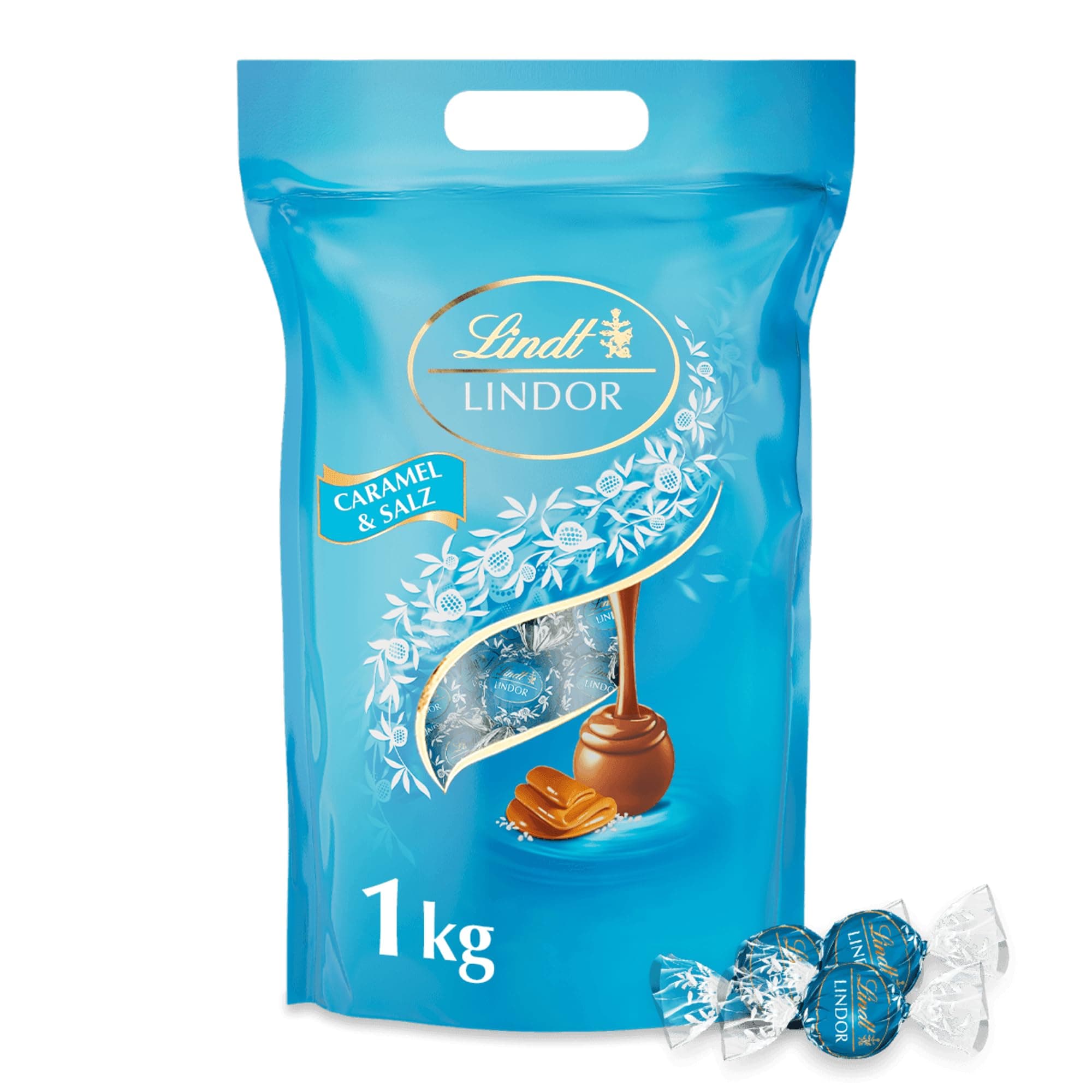Lindor Salted Caramel, 1 kg Beutel, ca. 80 Lindt Schokoladen Kugeln