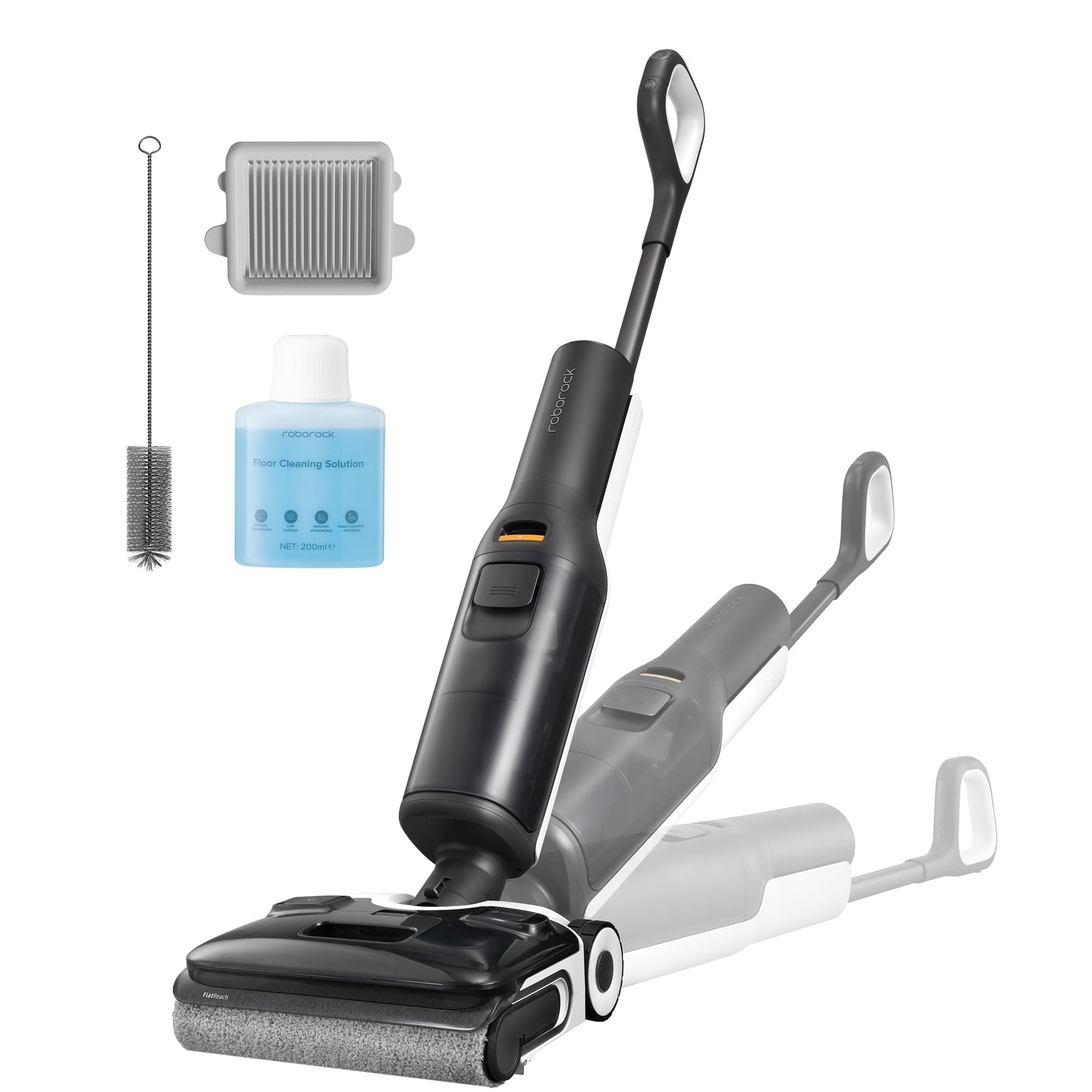 roborock F25 Alt Aspirateur Balai sans Fil 20 000 Pa, Autonettoyage à Haute température de 90 °C, inclinable à 180° Lie-Flat Nettoyage Deux Bords,Distribution Automatique de Solution