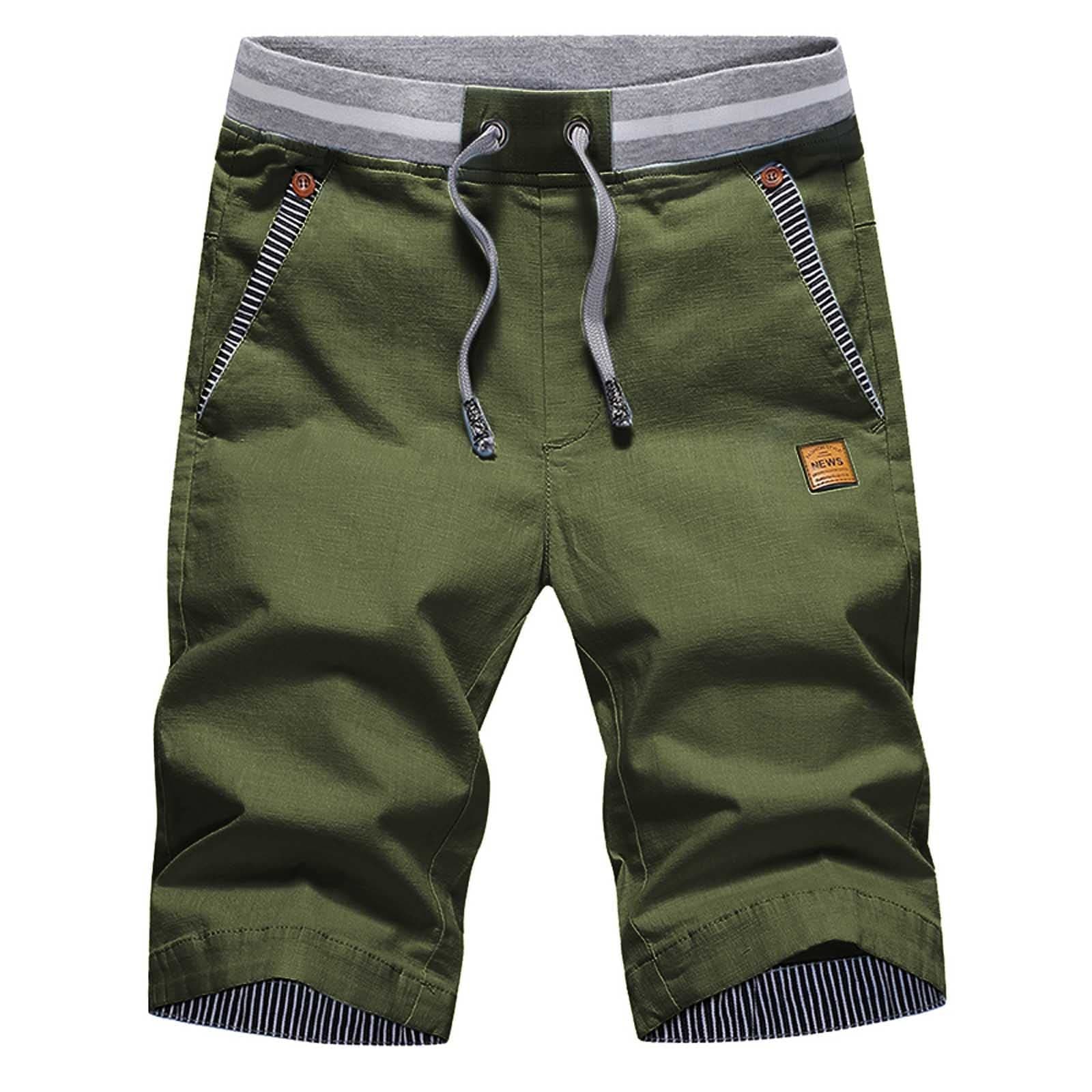 JustSun Short Homme Coton Chino Respirant Short Court Homme