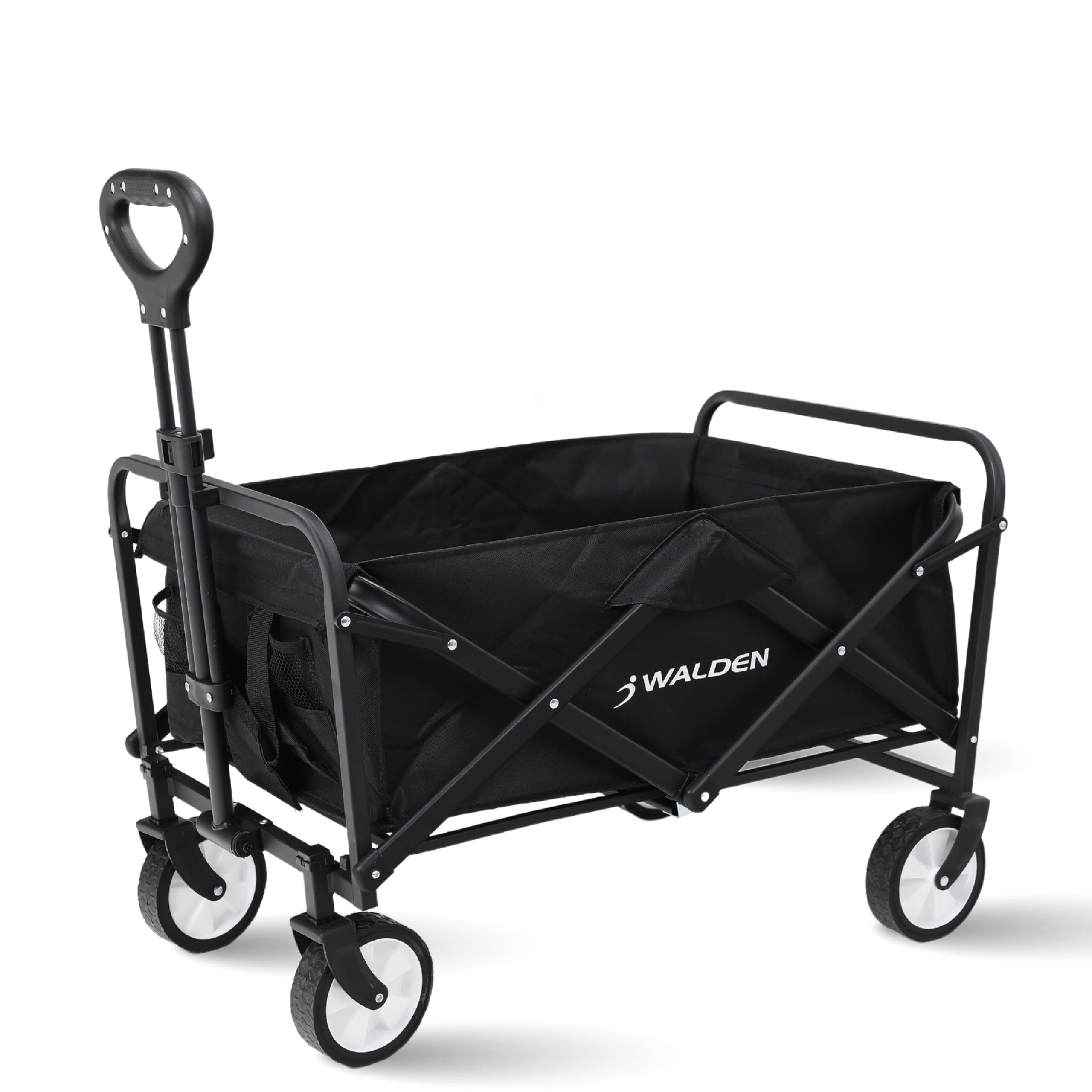 Carrello pieghevole pieghevole da spiaggia con grande capacità, robusto carrello pieghevole portatile, carrello pieghevole per sport, shopping, campeggio
