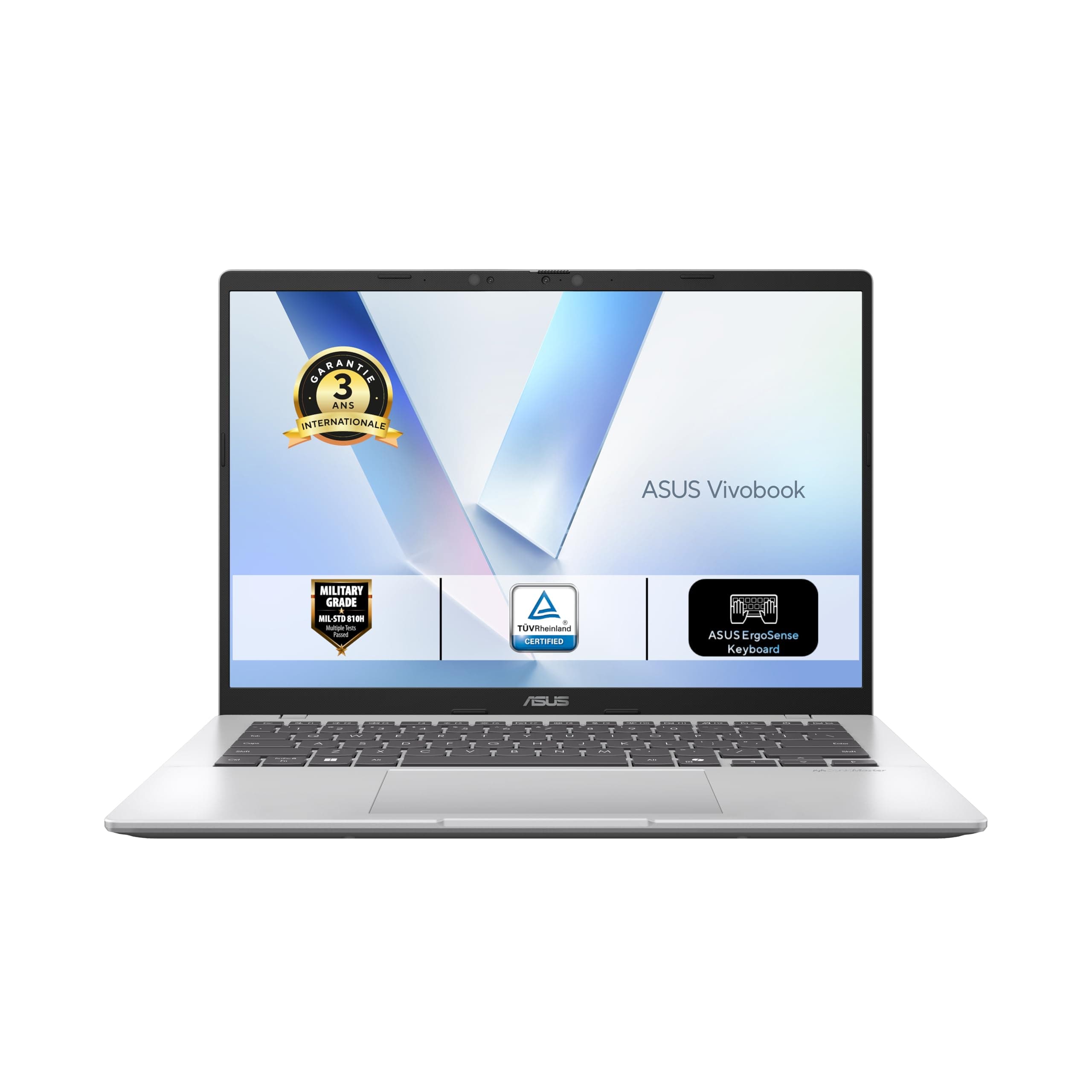 ASUS Vivobook 14 Copilot+ PC S1407QA-LY043W 14.0" WUXGA 60Hz Pc Portable (Snapdragon X1 26 100 Processeur 2.97GHz, 16GB LPDDR5X, 512GB SSD, Qualcomm Adreno GPU, Windows 11 Home) – Clavier AZERTY