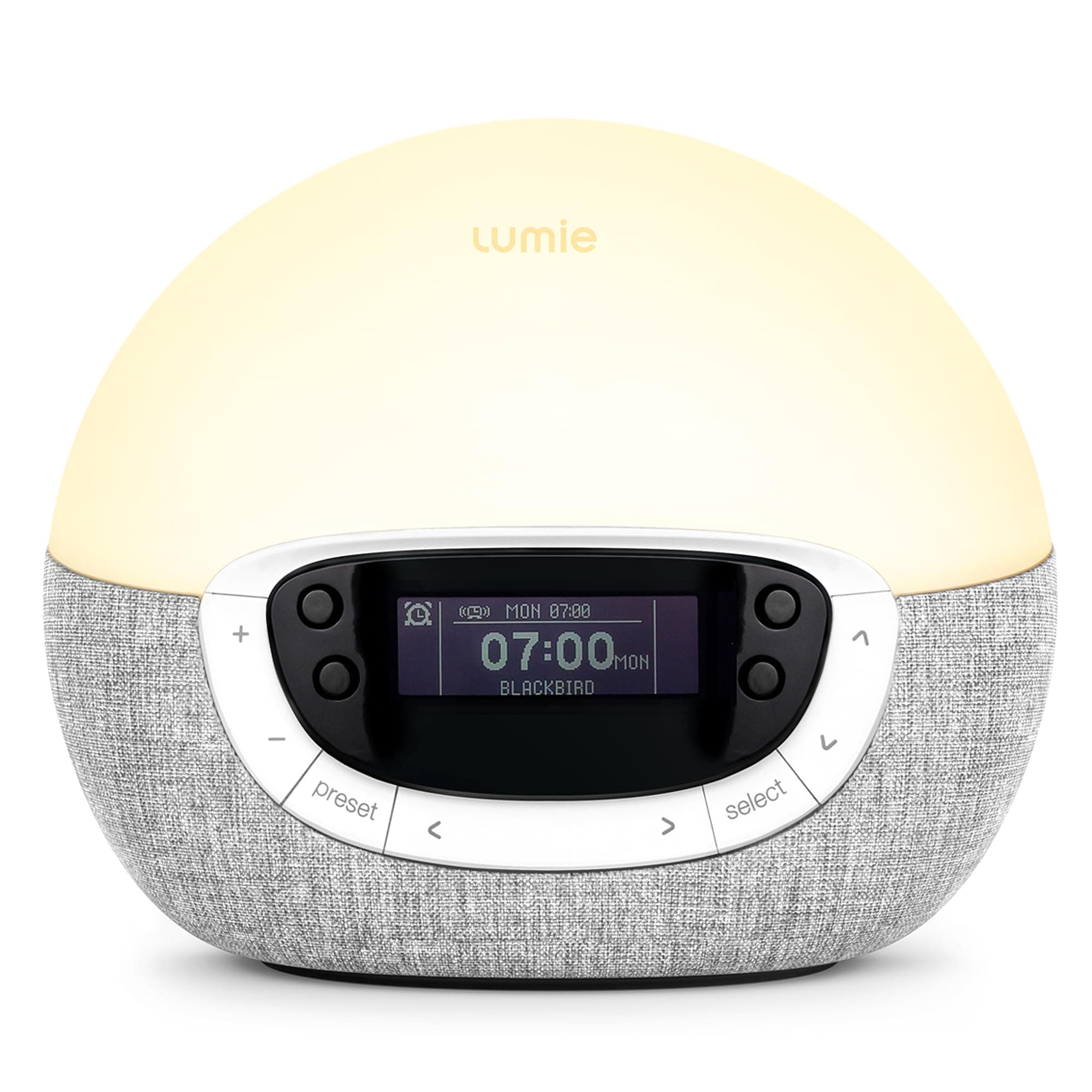 Lumie Bodyclock Shine 300 - Réveil et Simulateur d’Aube et de Crépuscule avec Radio et 14 Mélodies