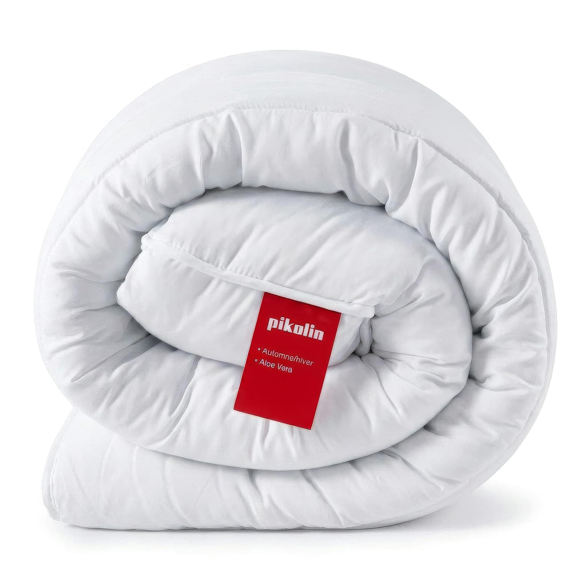 PIKOLIN Couette 140 x 200 cm 300 gr Tempérée en Fibre Aloe Vera pour Lit 1 Personne - Couette Hypoallergénique et Respirant, pour Peau Sensible et Lavable