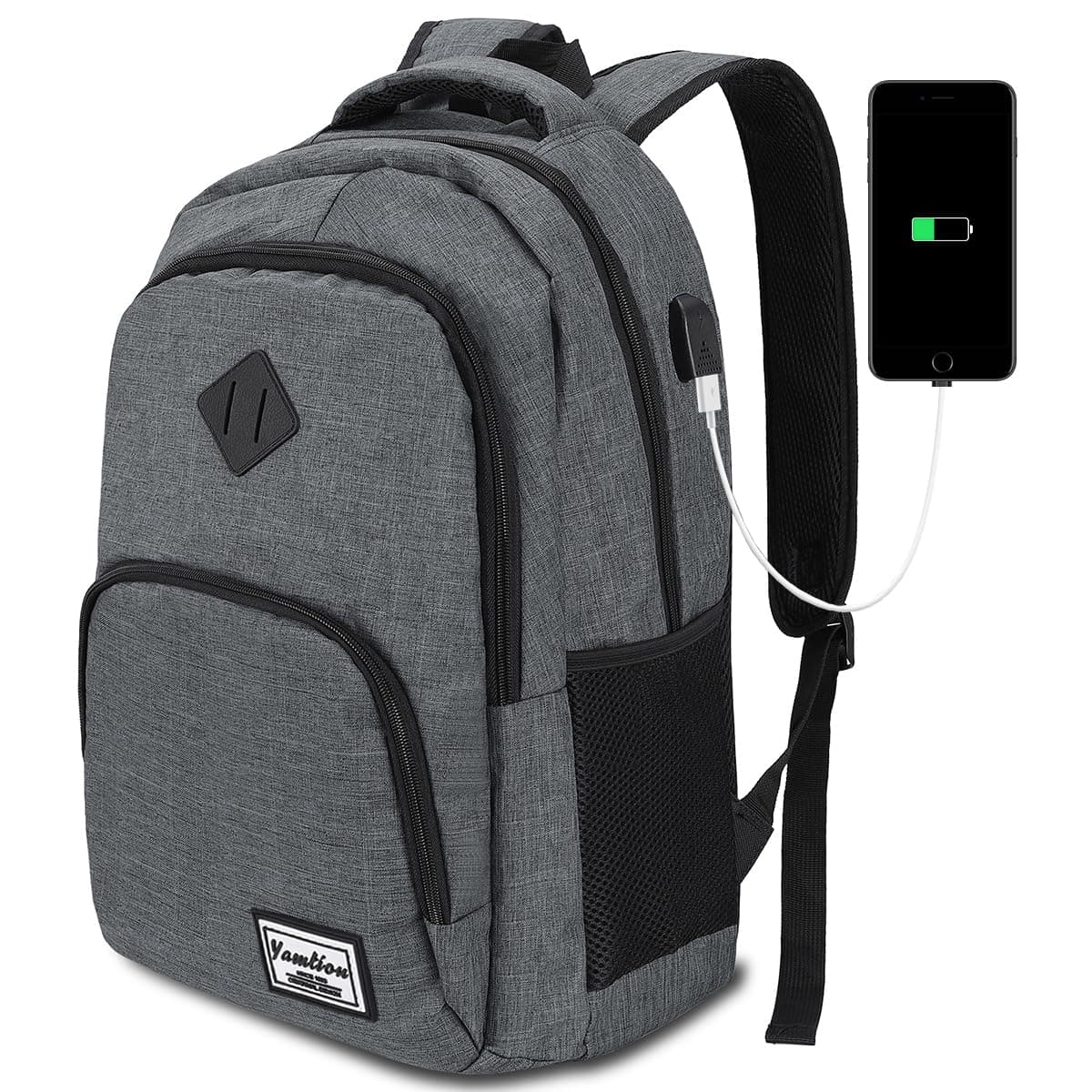 YAMTION Mochila Escolar,Mochila Instituto Hombre y Mujer Juvenil Mochila Portatil para Adolescente Estudiante Universidad Instituto Oficina Trabajo