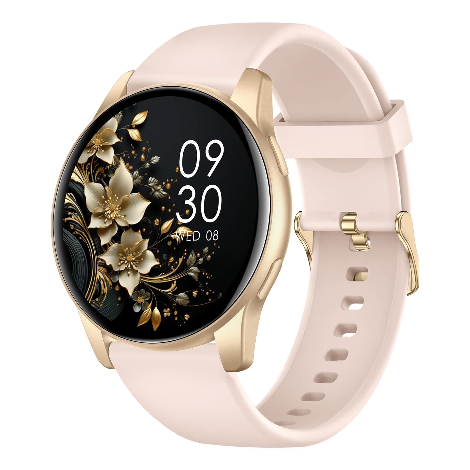 AcclaFit Reloj Inteligente Hombre Mujer con Llamadas Bluetooth, Smartwatch Esfera Redonda 1,38" con Pulsómetro, Monitor de Sueño, IP68 Impermeable, Compatible con Android iOS - Regalo Día del Padre