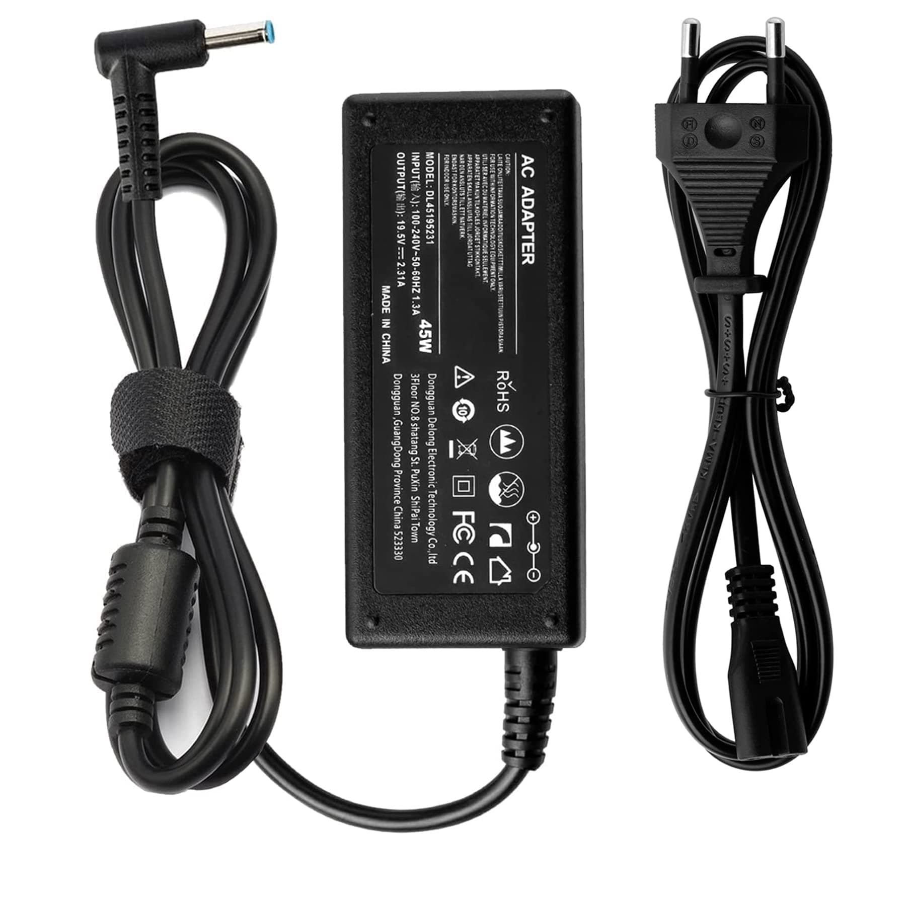 BIUBOTY Cargador 45W 19.5V 2.31A Adaptador Compatible con HP Pavilion X360 11 13 15 Elitebook 840 830 850 Probook 430 440 450 455 470 G3-G8 Stream 14 741727-001 PC Ordenador alimentación 4.5 * 3.0 mm