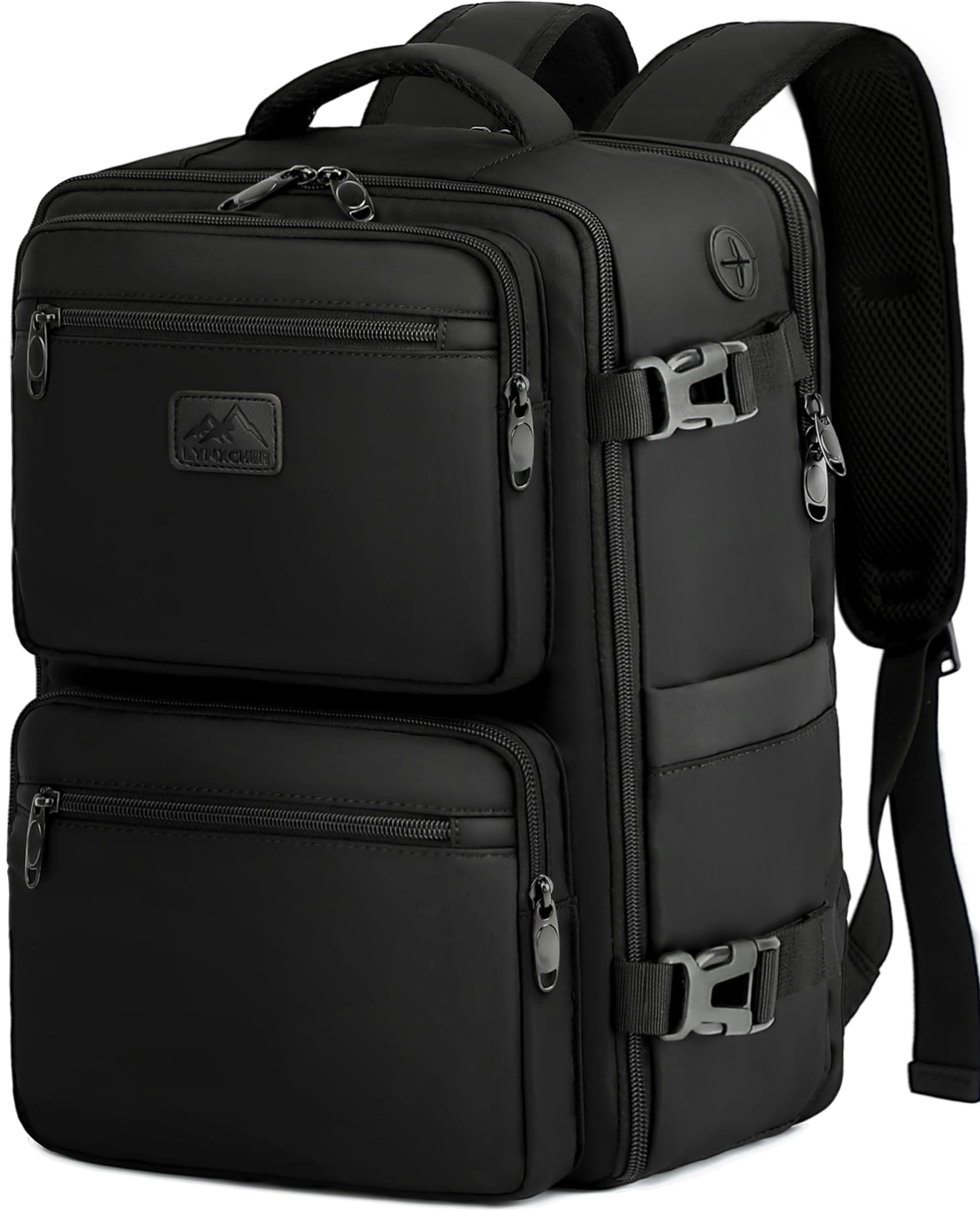 LYNXCHER Zaino Ryanair 40x20x25 da Viaggio Aereo Bagaglio a Mano 20L per Uomo e Donna Borsa da Cabina 14 Pollici Porta PC Nero