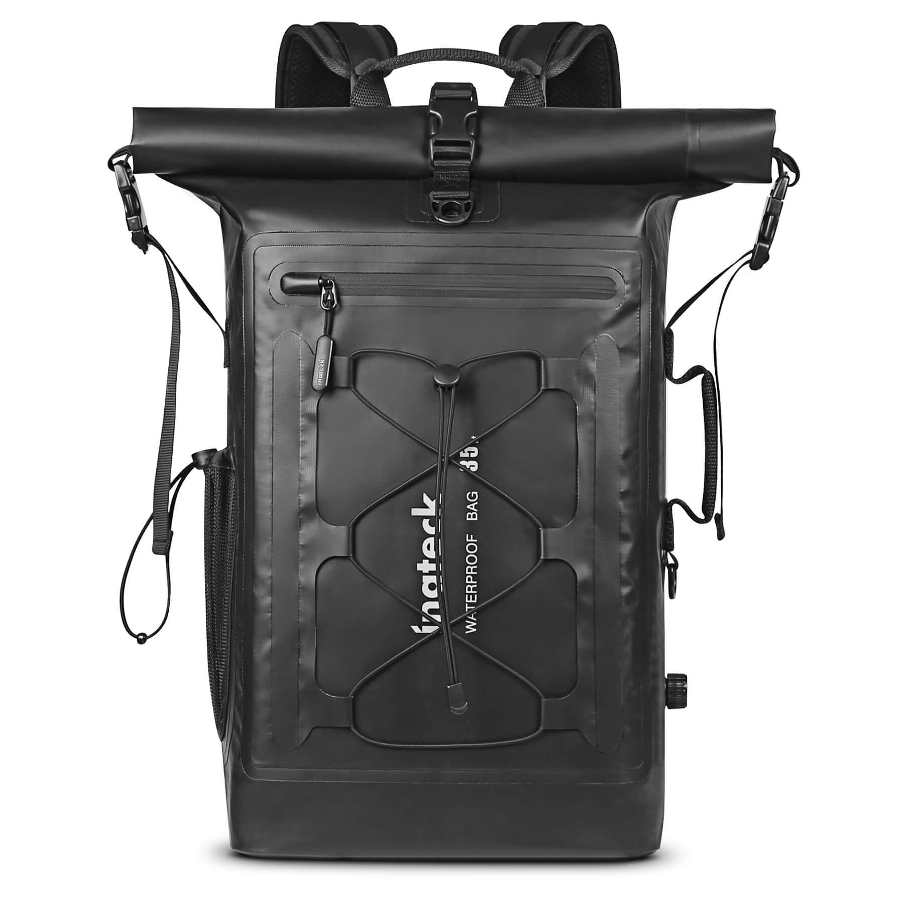 Inateck RollTop Rucksack Herren 30-35L Wasserdichter Multifunktionaler Organizer mit Abnehmbarem Schulterriemen Auslassventil Wasserdichtem Reißverschluss Für Radfahren Outdoor Wandern