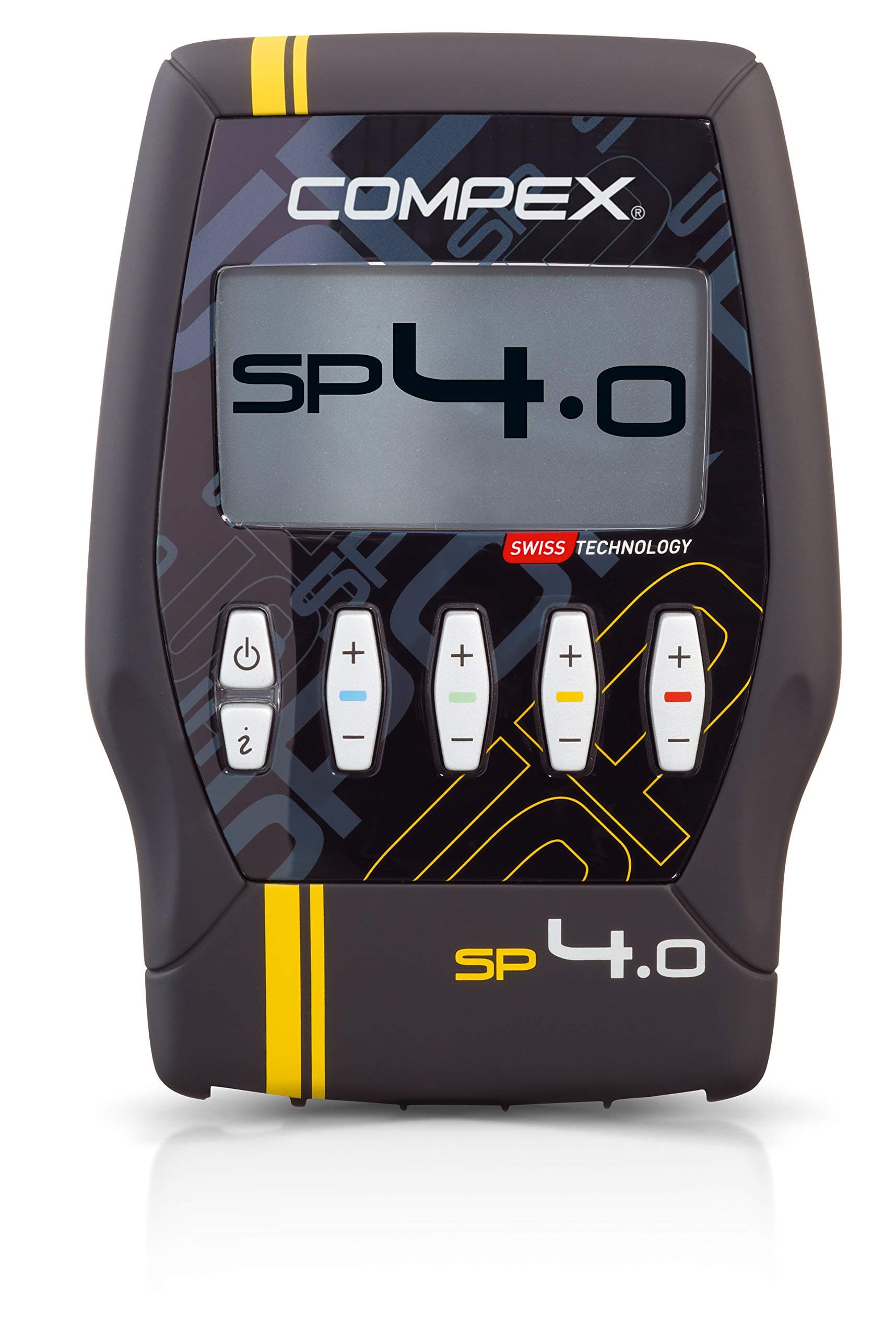 Compex SP 4.0 Elettrostimolatore, Nero con Banda Gialla
