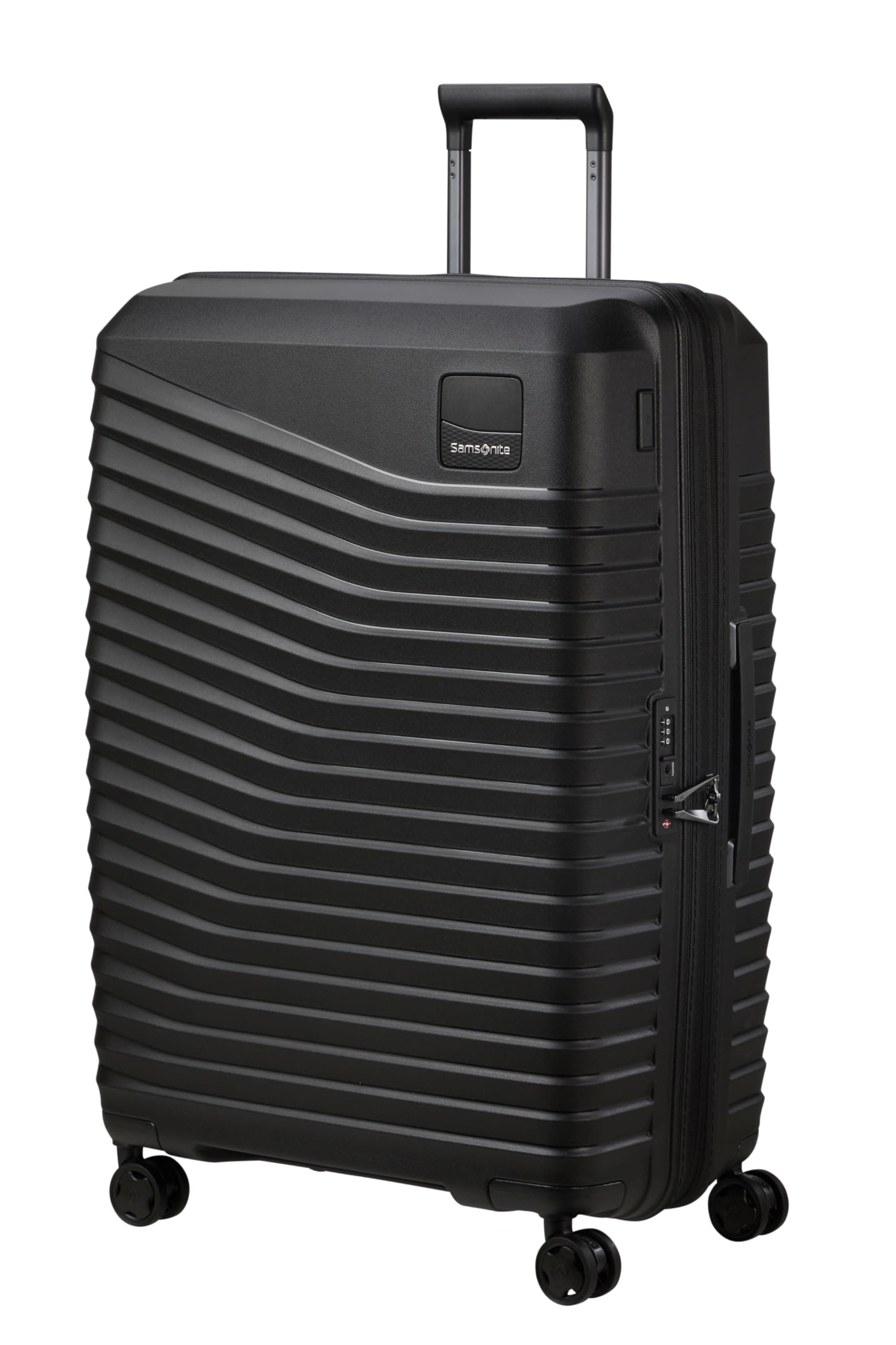 Samsonite Intuo - Spinner L, valigia espandibile, 75 cm, 105/115 L, nero (nero)
