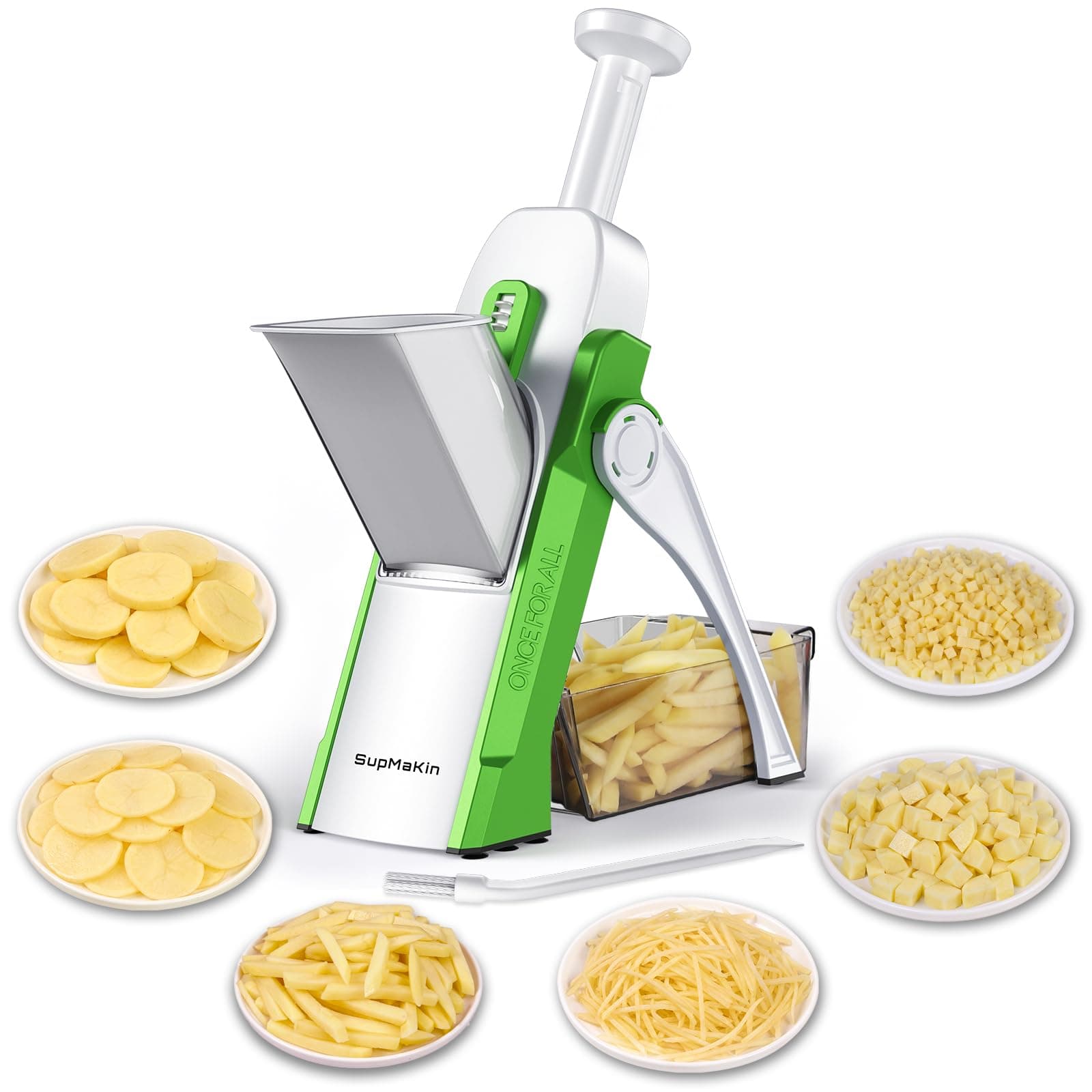 SupMaKin Mandolina di verdure, Spessore regolabile Patate Affettatrice Cipolla Chopper Kitchen Chopping Artifact Multifunzionale Cutte