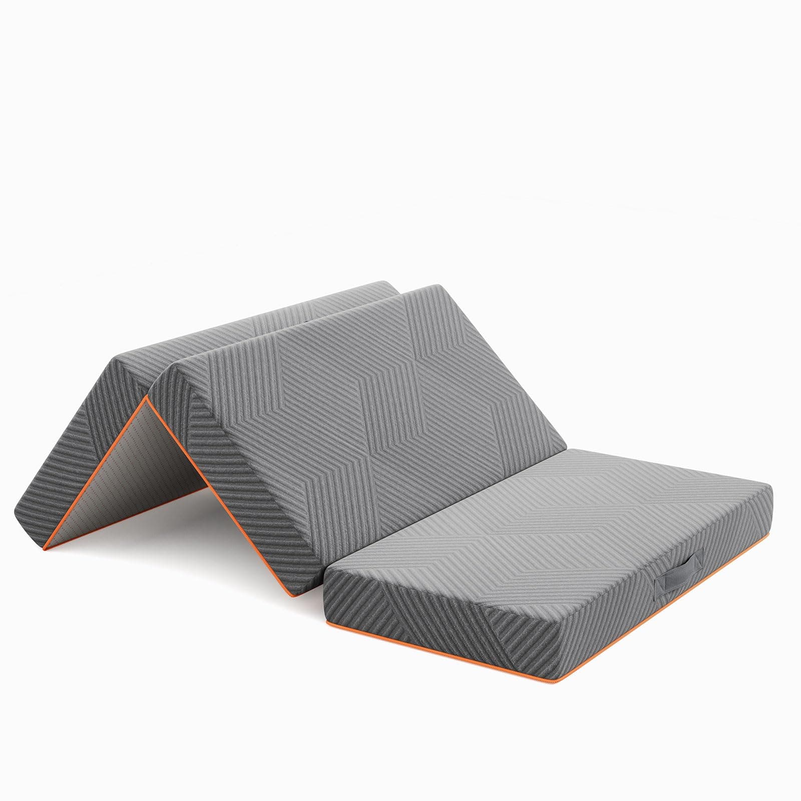 Vesgantti Matelas Pliable 140x190x15cm, Matelas d'Appoint Pliant en Mousse à Mémoire de Forme en Gel, Amovible et Lavable, Idéal pour Voyages, Camping, Lit d'appoint, Oeko-Tex - Gris