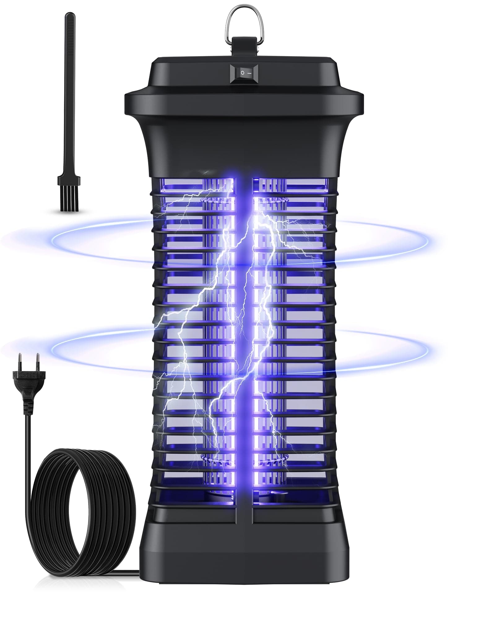 Lampara Antimosquitos Electrico, 6W Mata Mosquitos Electrico Alcance Efectivo de 30m², Mata Insectos Eléctrico con Interruptor y Cable 1,2 m, Eficazmente los Insectos Voladores para Uso en Interiores
