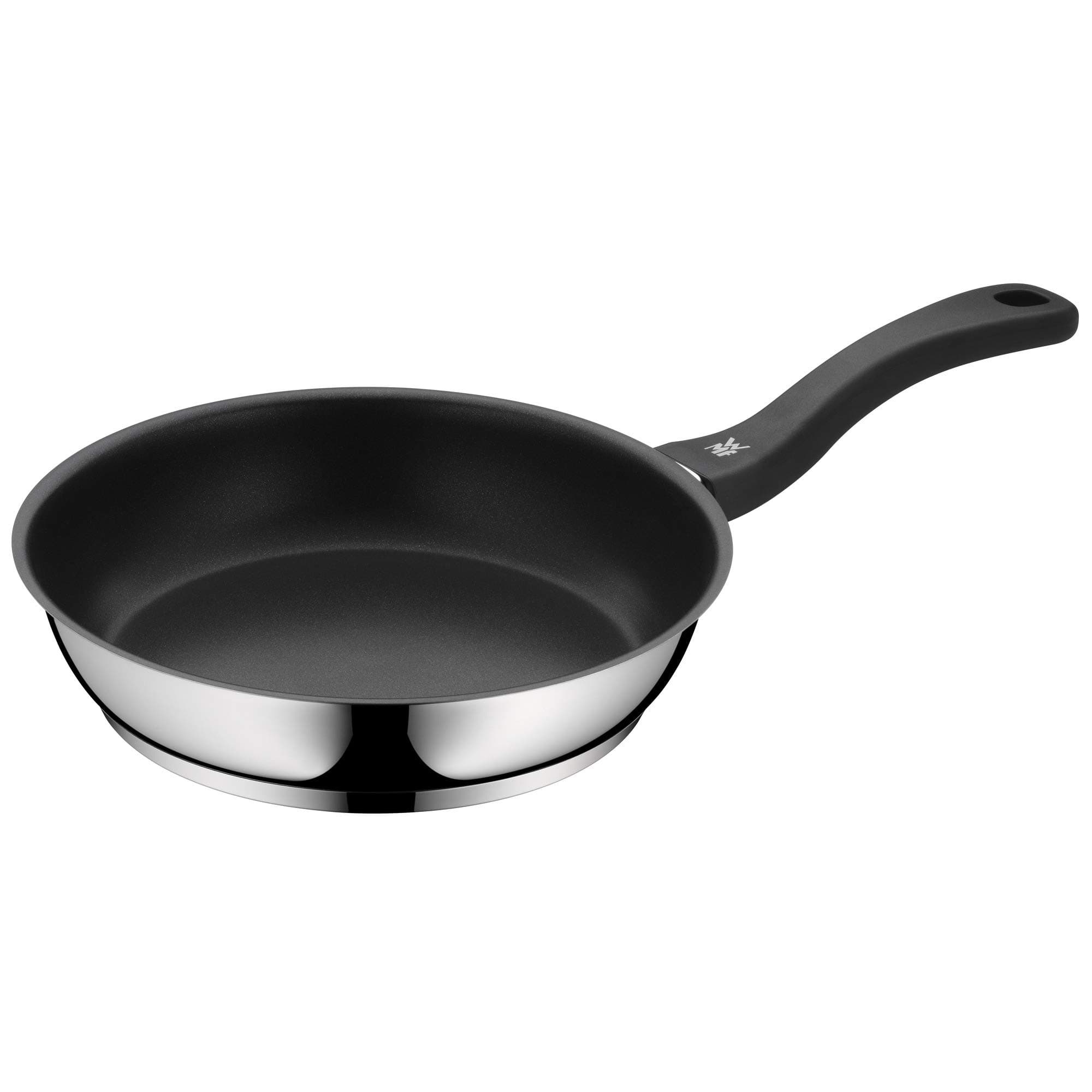 WMF Devil - Sartén Antiadherente 24 cm, Sartén de Acero Inoxidable y Revestimiento Antiadherente para Todo Tipo de Cocinas Incluido Inducción, sin PFOA, Color Negro