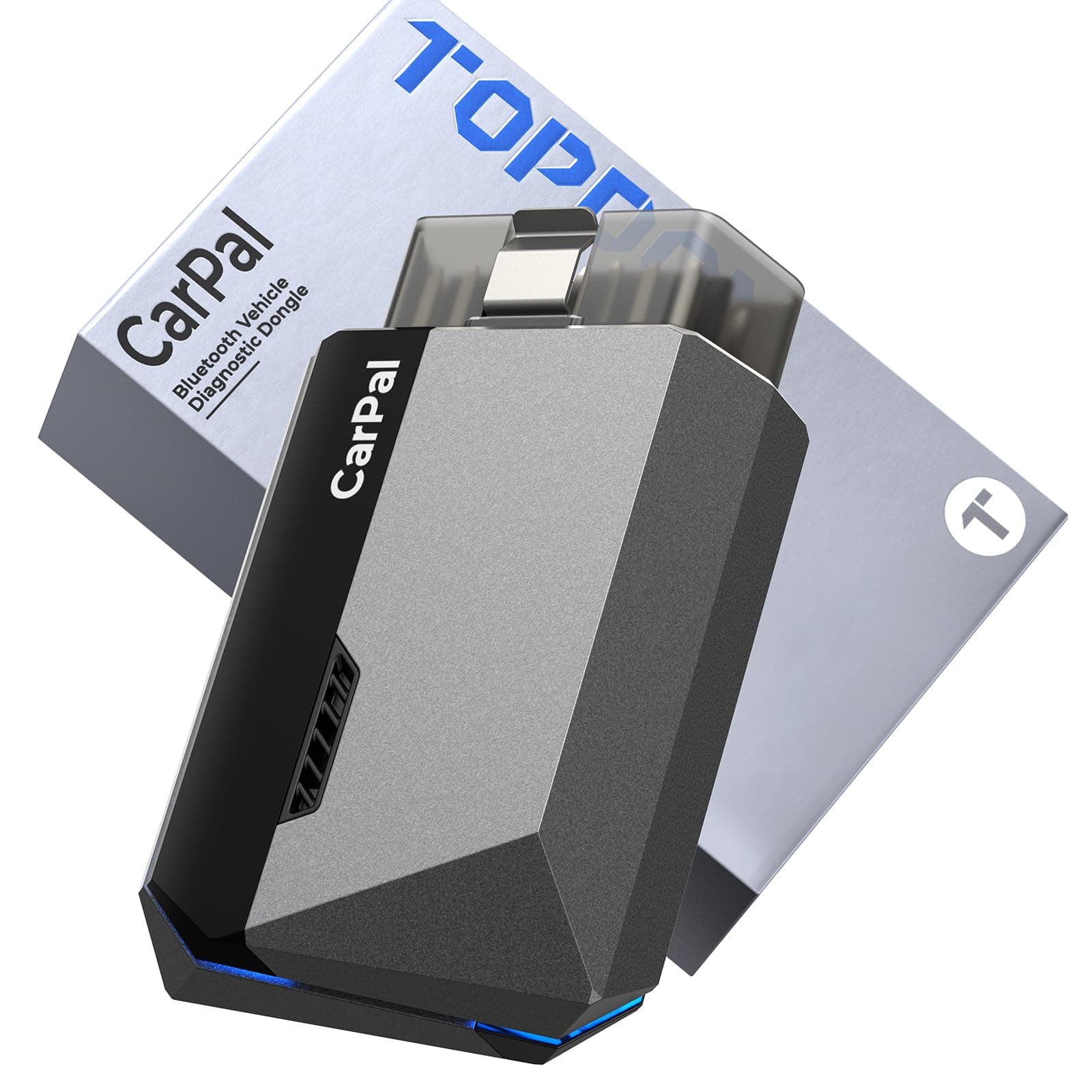 TOPDON Carpal-B Bluetooth OBD2 Scanner Auto pour iOS et Android | 6 services entretien, AutoVIN, contrôle antipollution, inspection moteur, compatible iOS Android,1 An Mise à Jour Gratuite
