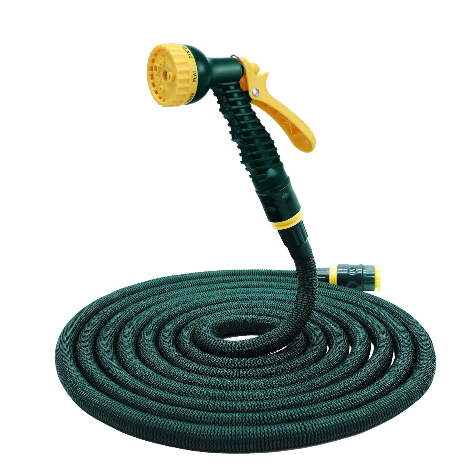 HERZO Tuyau d'arrosage Extensible Tuyau magique expansible flexible avec pistolet d'arrosage multifonctionnel à 7 réglages (15m)