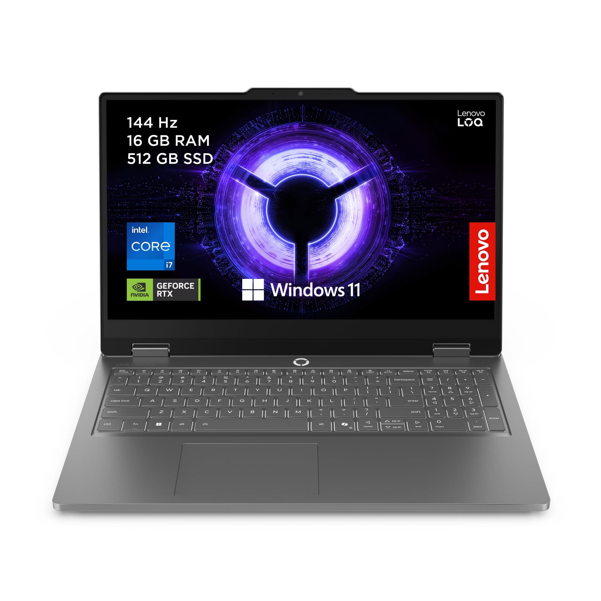 Lenovo LOQ Essential Gen 11 - Ordenador Portátil Gaming IA 15.6" FHD (Intel Core i7-13650HX, NVIDIA GeForce RTX 5050, 16GB RAM, 512GB SSD, 144 Hz, Wi-Fi 6, Windows 11 Home) QWERTY Español - Gris Luna