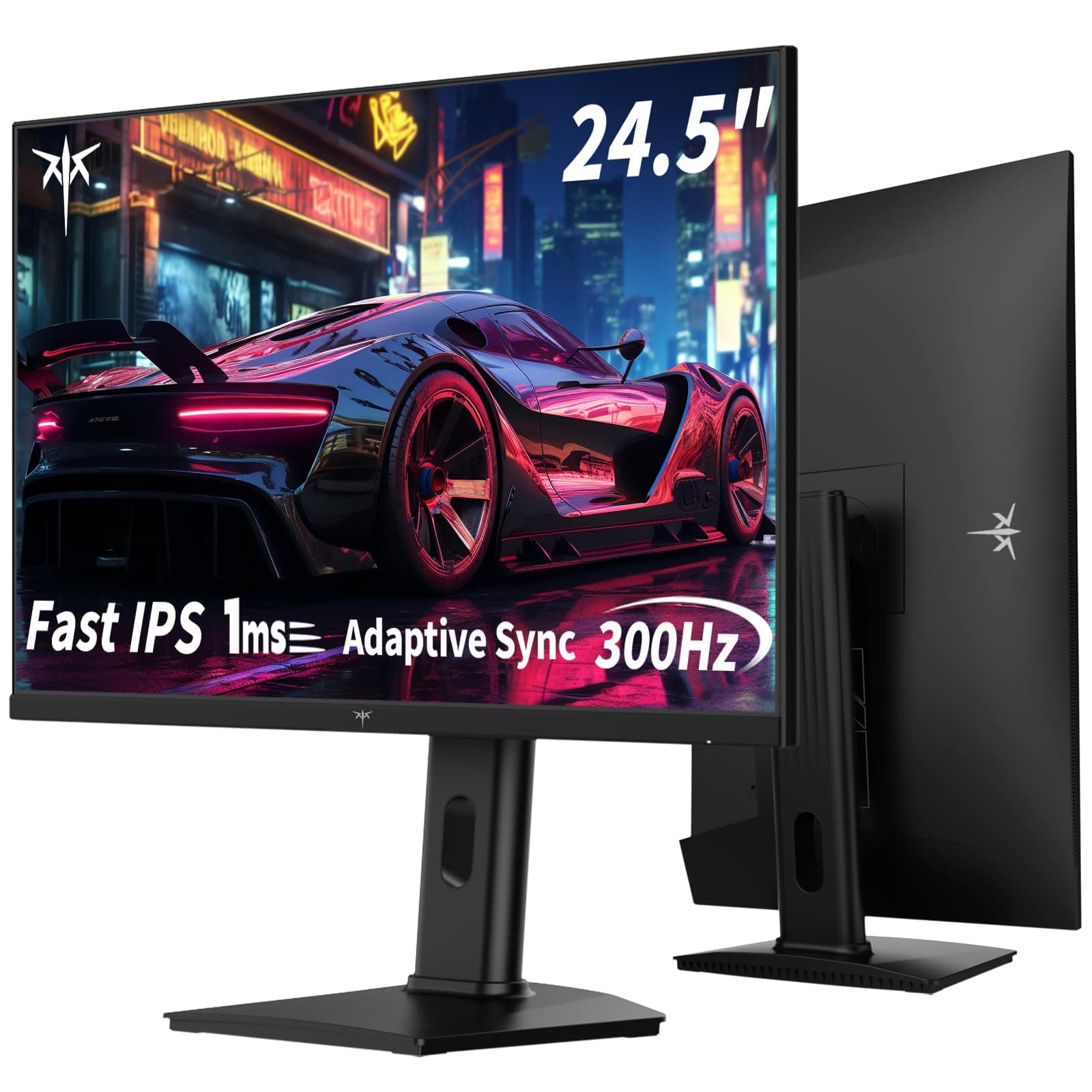 KTC Mnotior Gaming 25 Pulgadas | 300Hz | FHD 1080P | Fast IPS Panel | 1ms | Adaptive-Sync | HDR10 | 119% sRGB | HDMI x2, DP x1 | Soporte Giratorio y Ajustable en Altura | VESA 100 * 100mm