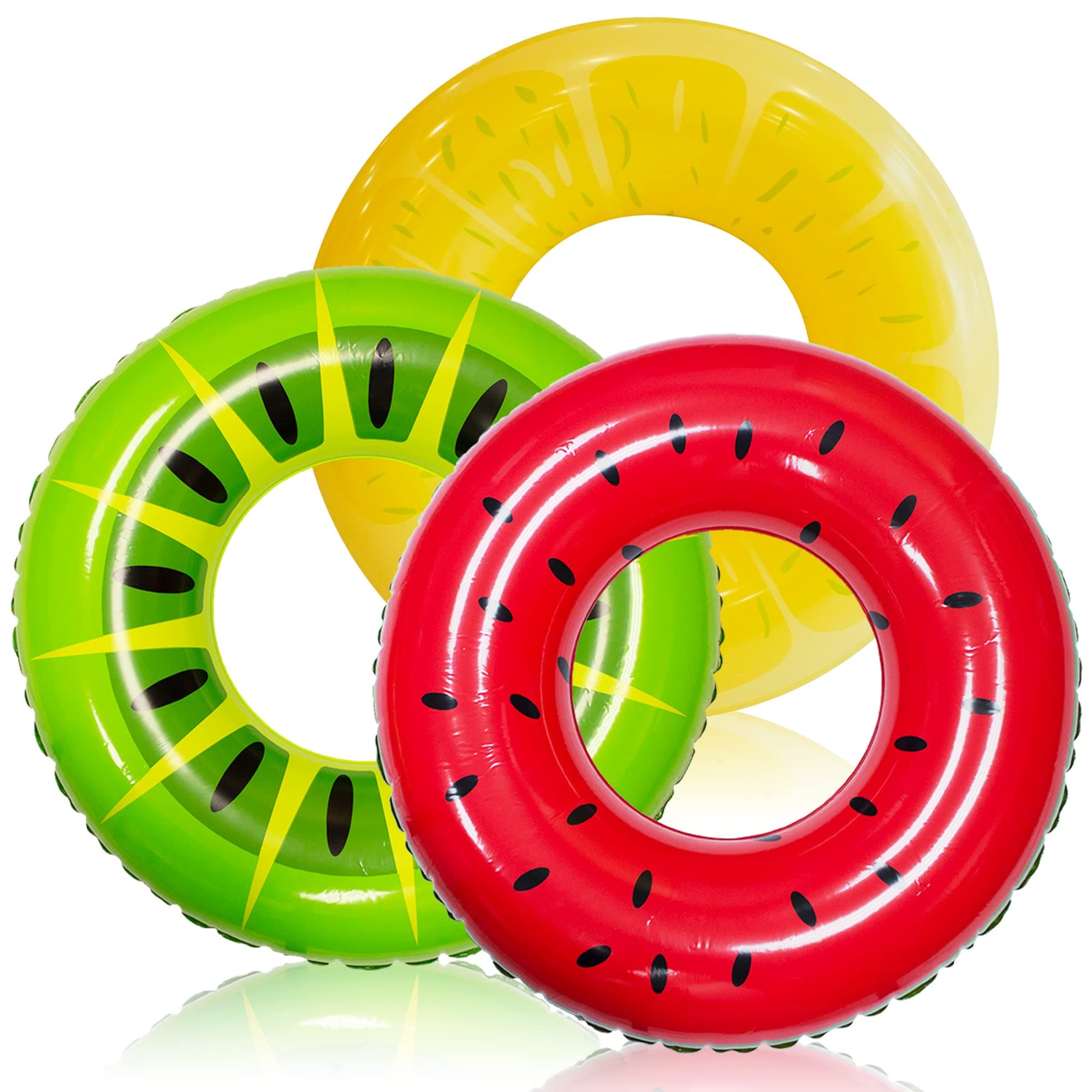 Flotteurs de Piscine gonflables avec Paillettes 32.5" /82.55cm(3 Packs), Tubes de flotteurs de Piscine pour la Piscine, Les Enfants, Les Adultes, la Plage et l'extérieur.