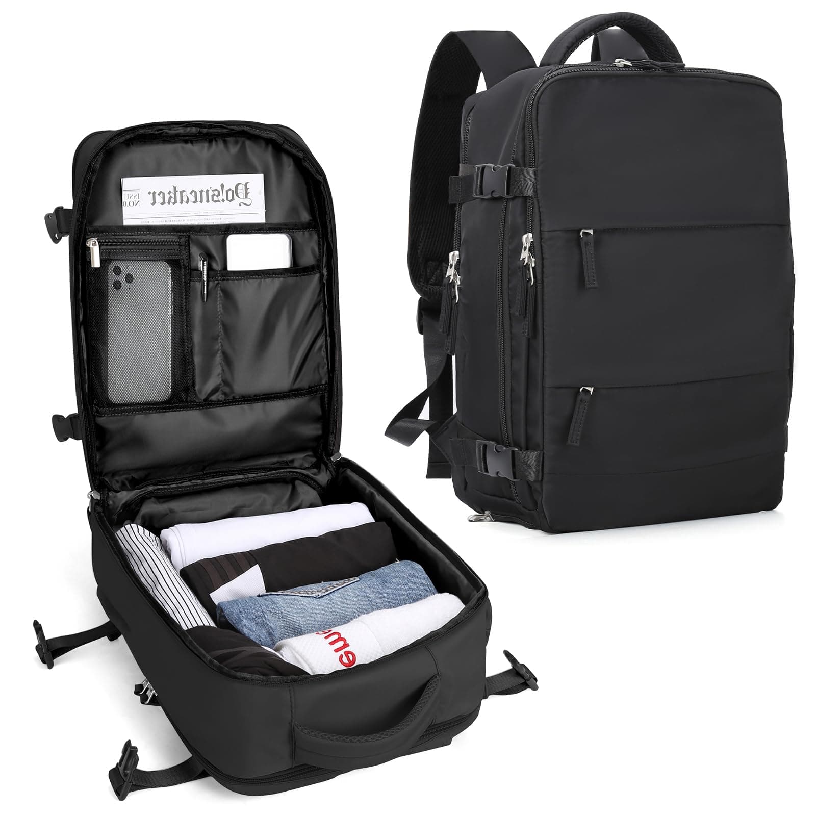 SZLX Mochila al Vacio con Bomba Equipaje de Mano 40x30x20 Ryanair Vueling Wizzair Easyjet Mochila Viaje Cabina Avion 40x20x25 Ryanair Mujer Mochila de transporte Impermeable para Computadora Portátil