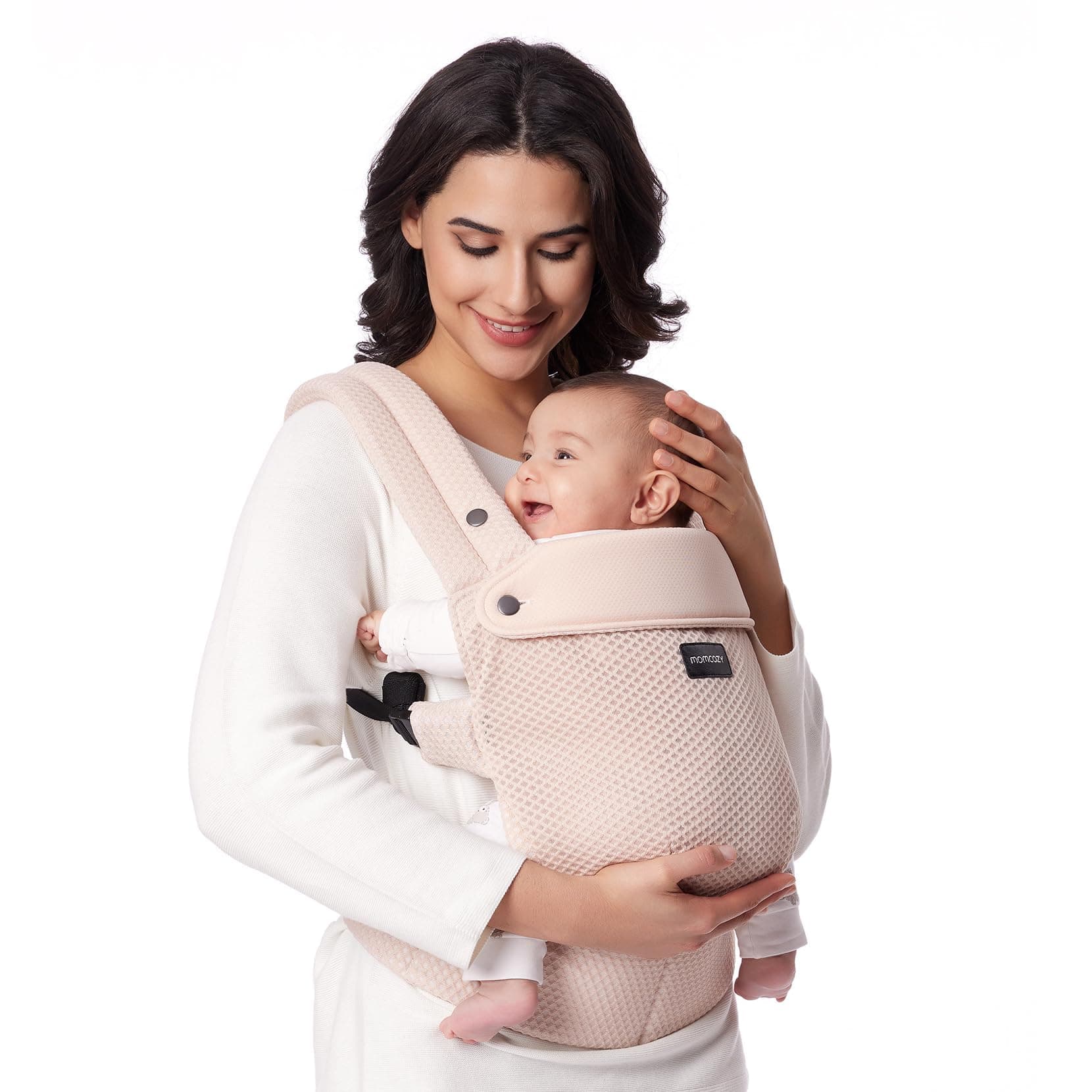 Momcozy Portabebés de Malla Transpirable, Ergonómico y Ligero, para Bebés de 3–24 Meses con Diseño de Espalda en X y Soporte Lumbar Mejorado, Comodidad Todo el Día para Crianza con Manos Libres