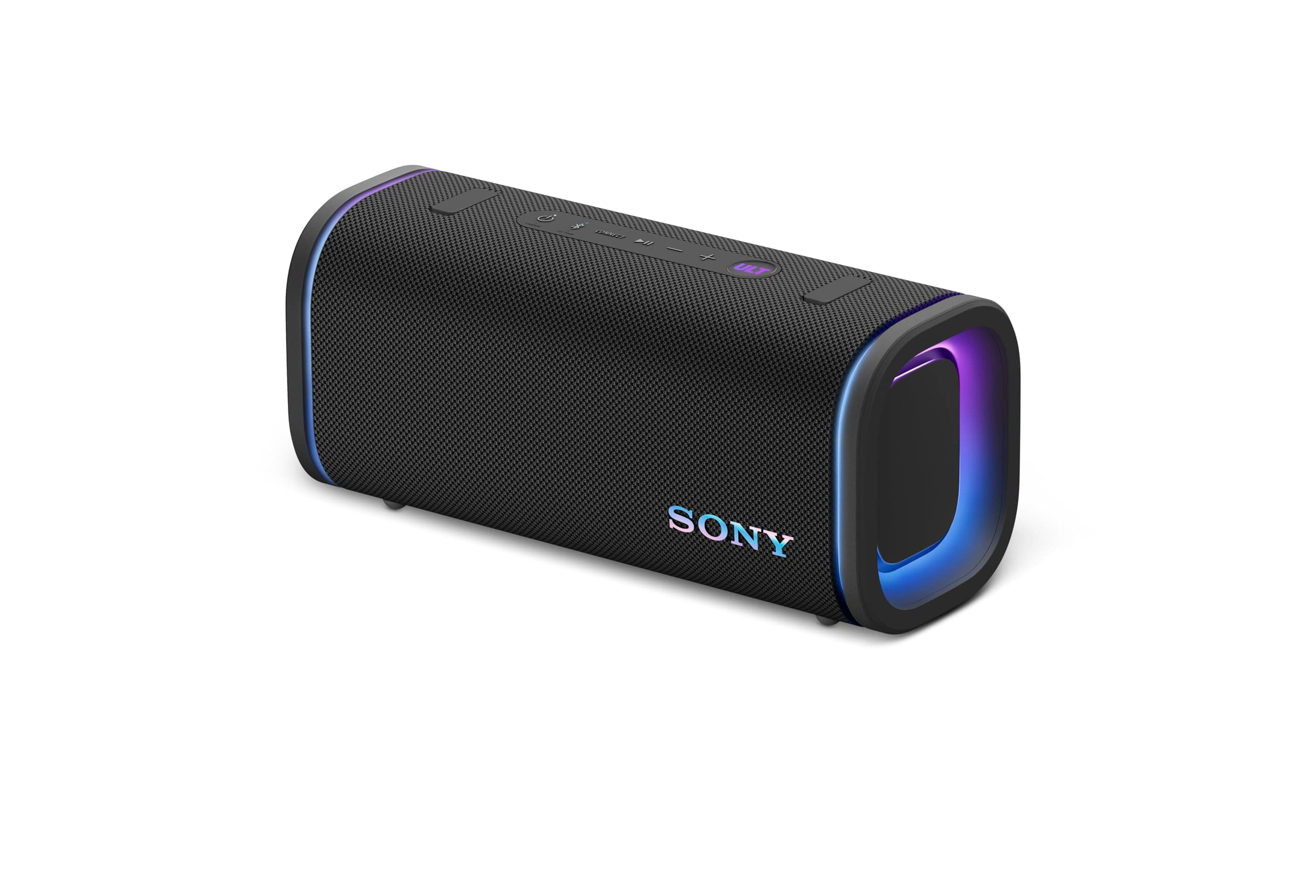 Sony ULT FIELD 5 - Potente speaker portatile Bluetooth, batteria da 25 ore, 2 modalità ULT POWER SOUND, IP67, impermeabile, antipolvere, 360 luci, tracolla staccabile, compatto - Nero