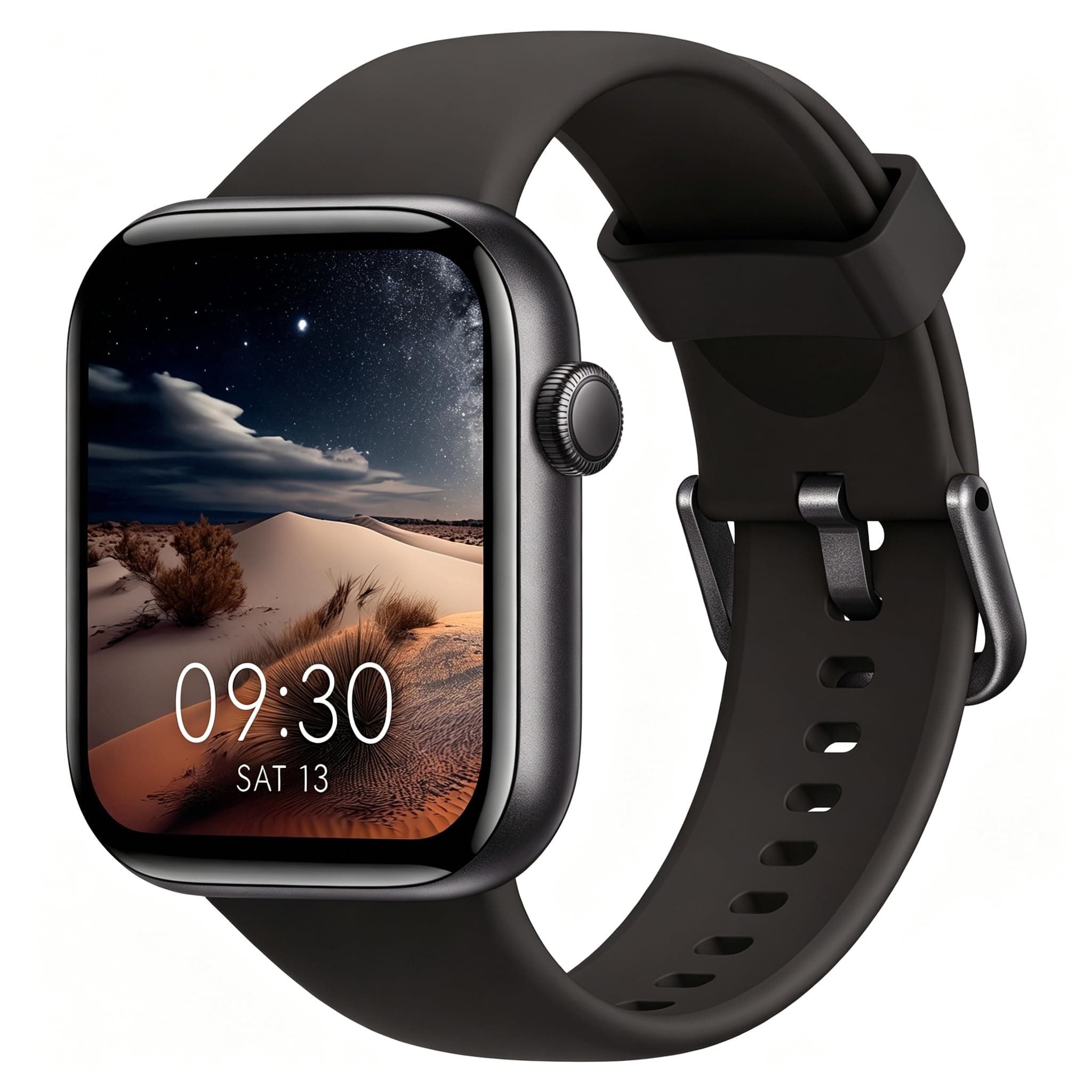 AcclaFit Montre Connectée Homme Femme avec Appels Bluetooth, Écran 1.85" HD Smartwatch Sport (140+ Modes), Cardiofréquencemètre, Moniteur de Sommeil, Étanche IP68 pour Android iOS