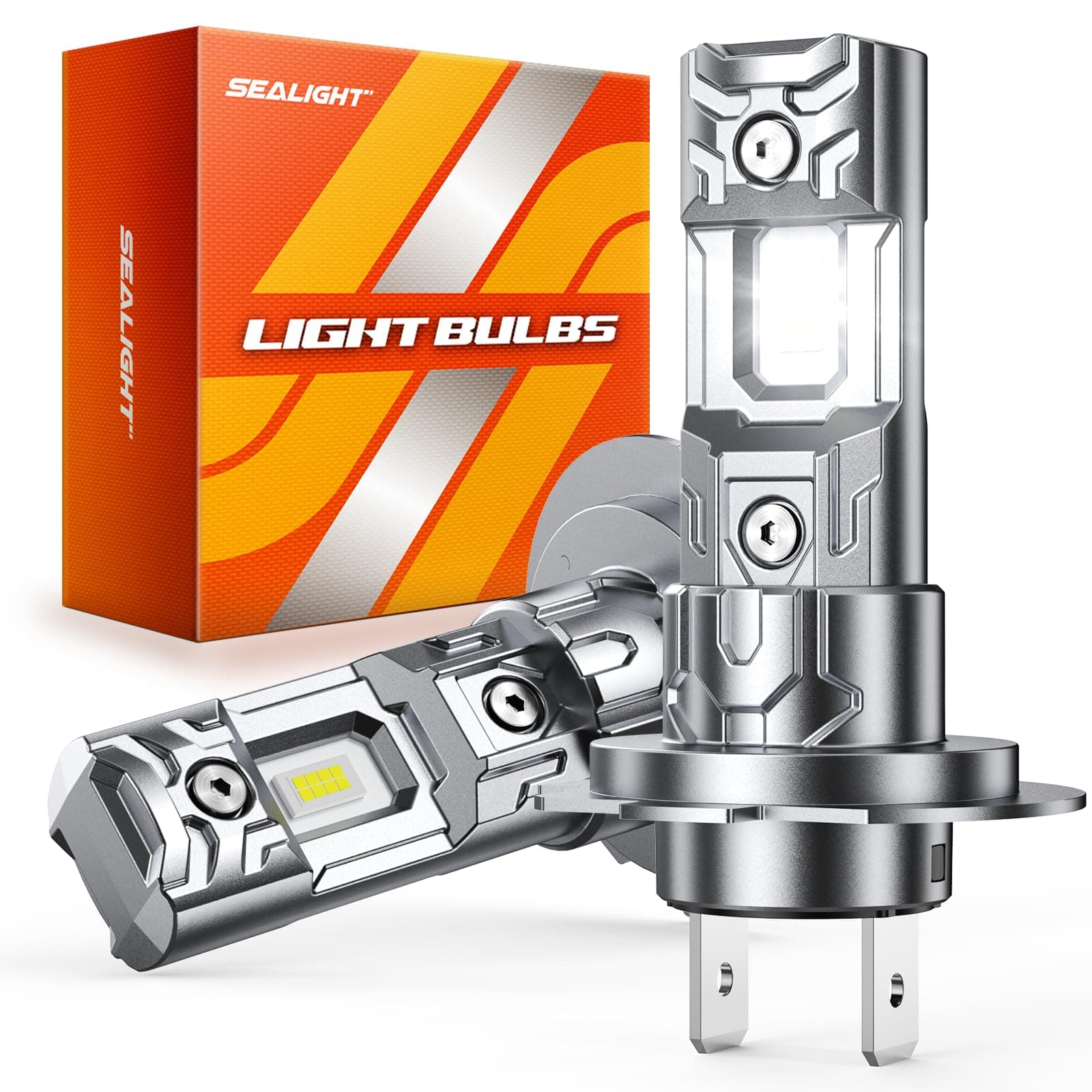 SEALIGHT H7 LED 32000LM 6500K Luce Bianca, Lampadine LED H7 per Kit di Conversione Alogena, Dimensioni Alogene 1:1, Plug and Play, Durata di Oltre 60000 Ore, 2 Pezzi