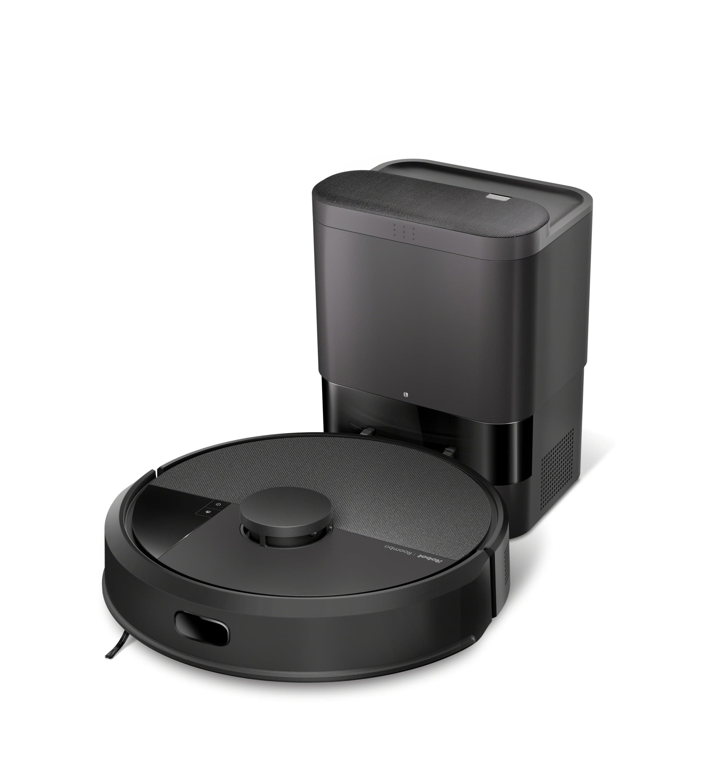 iRobot Robot Roomba 105 Combo + Stazione Autosvuotamento, Robot Aspirapolvere Lavapavimenti, Navigazione ClearView LiDAR, Rileva Tappeti/Moquette, Pulizia Mirata, Controllo tramite App, Nero