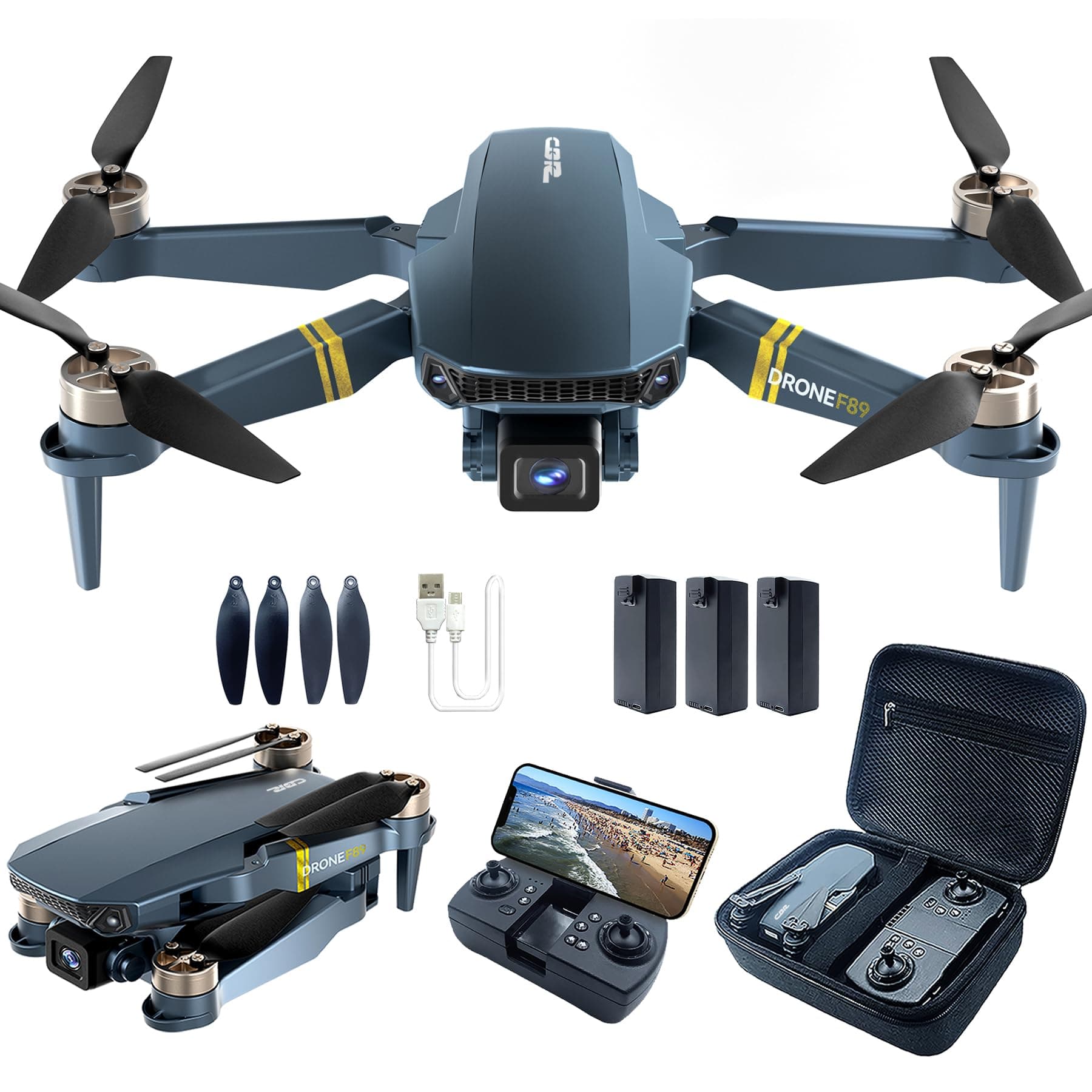 Dron con Cámara 4K HD, 84 Min de Vuelo (3 Baterías), Alcance de 800 m, Seguimiento Automático, Motor Brushless y Hover Automático – Ideal para Principiantes y Adultos