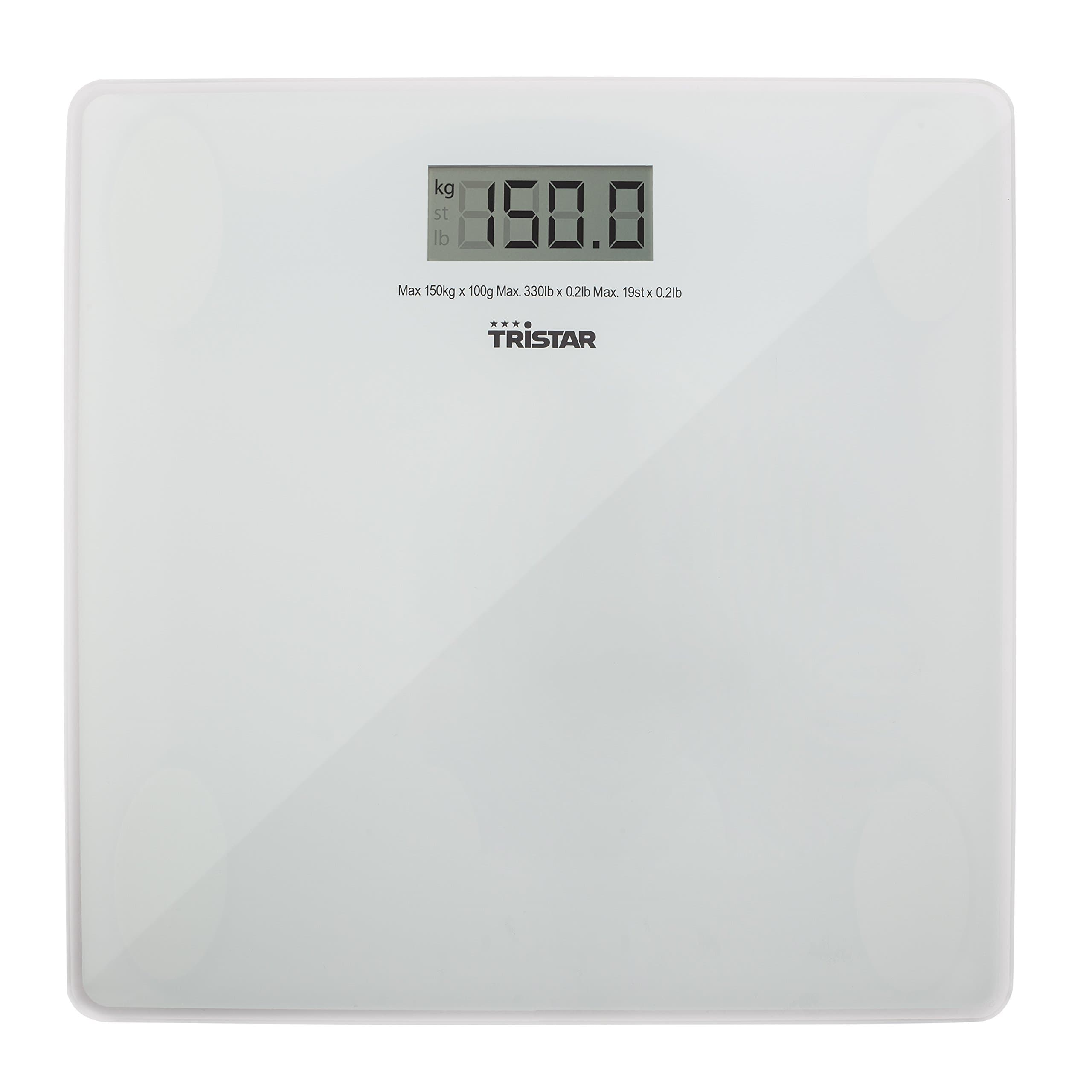 Tristar - WG-2419 - Pèse-Personnes - Blanc - Capacité Maximale 150 kg - Précision 100 g