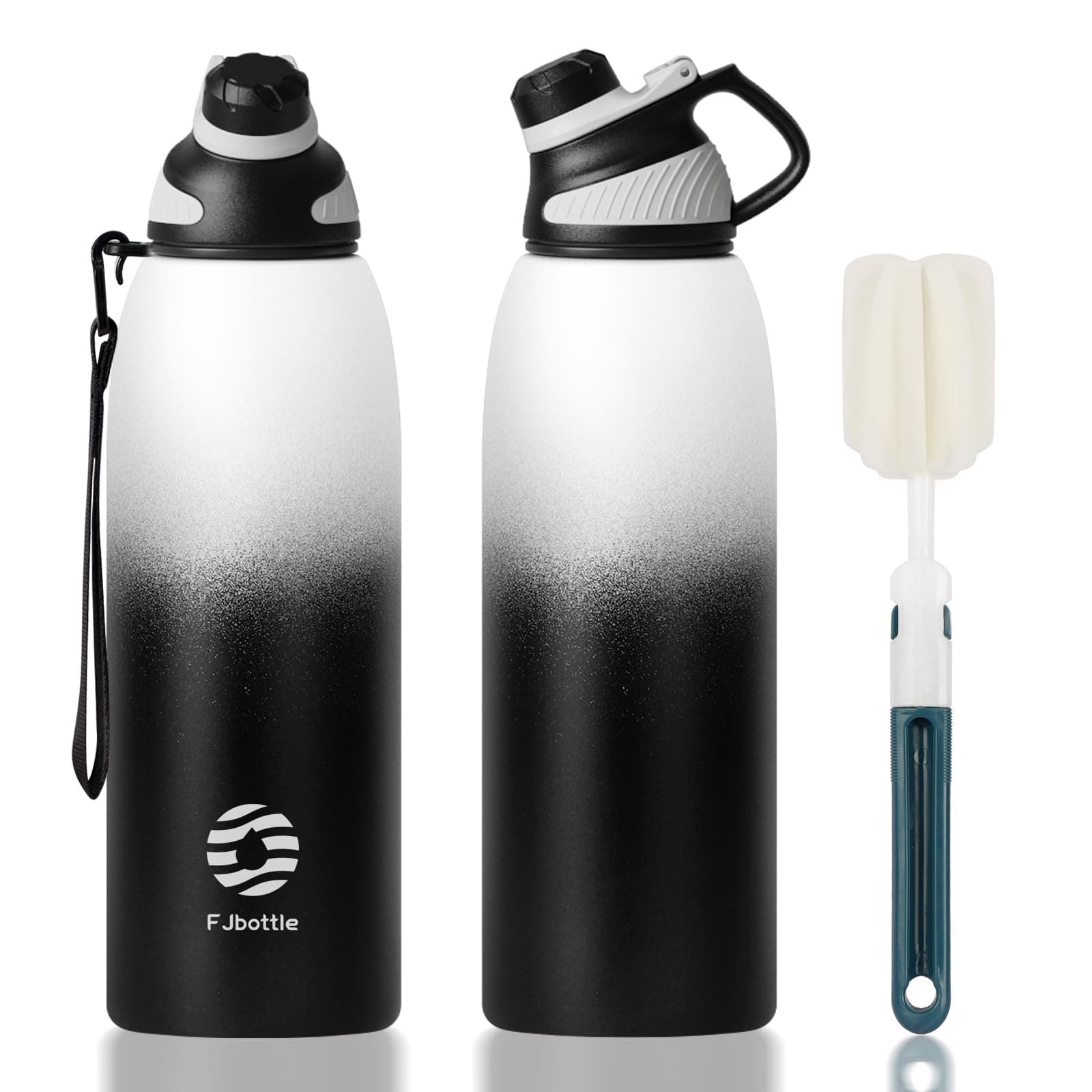 Fjbottle Gourde Isotherme avec Couvercle Magnétique - 400ml/600ml/800ml/1L/1.5L - Bouteille Isotherme Étanche sans BPA, Gourde Inox Bouche Standard, Gourde Enfant pour Sport, Gym, Voyage