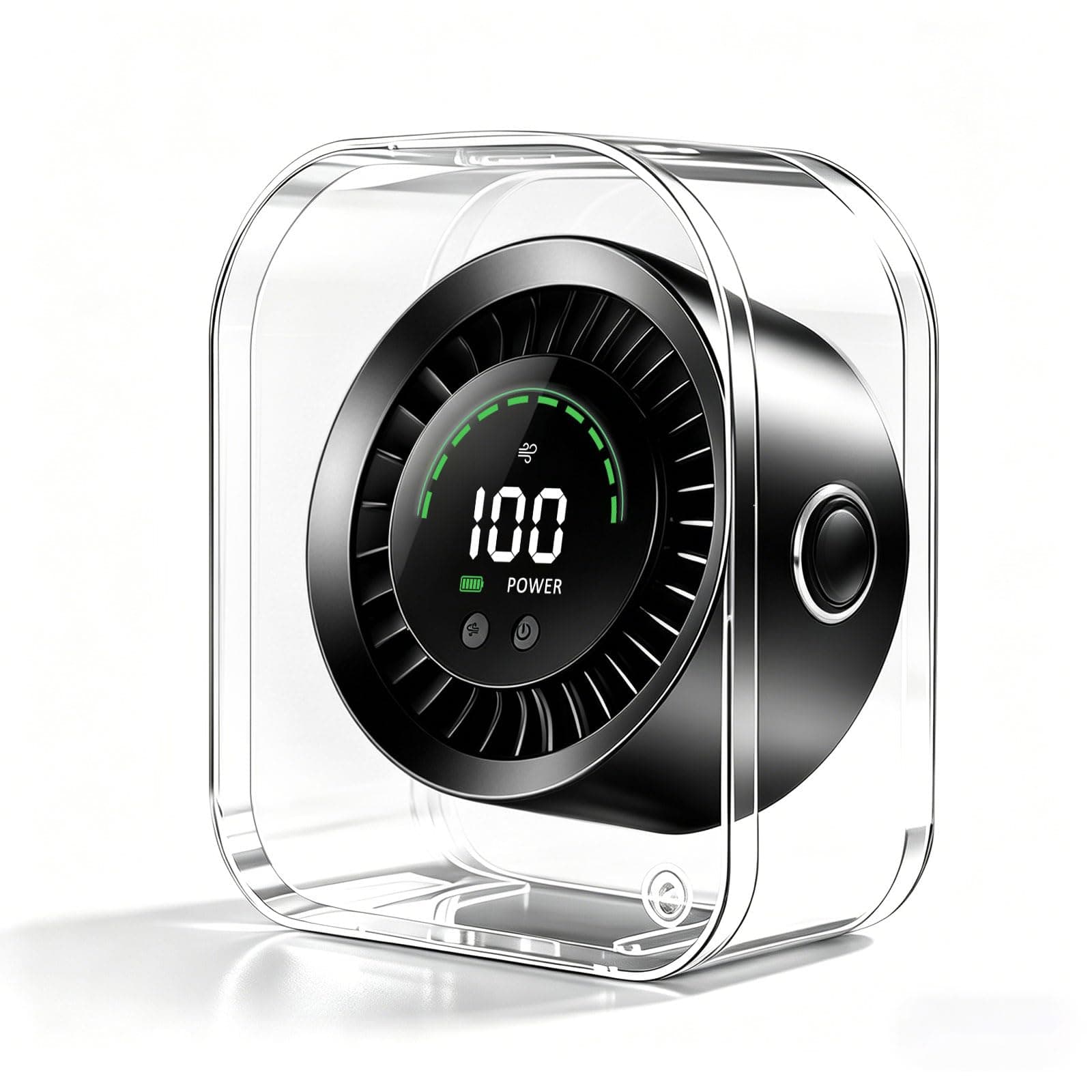 DDKJ Ventilateur de Bureau Silencieux 20dB, 100 Vitesses Réglables,Rotation 360° Orientable, Écran LED,Batterie 4000mAh Autonomie 3.5-15h,Fonctionne Branché,pour Mural Maison Chambre,Enfant et Adulte